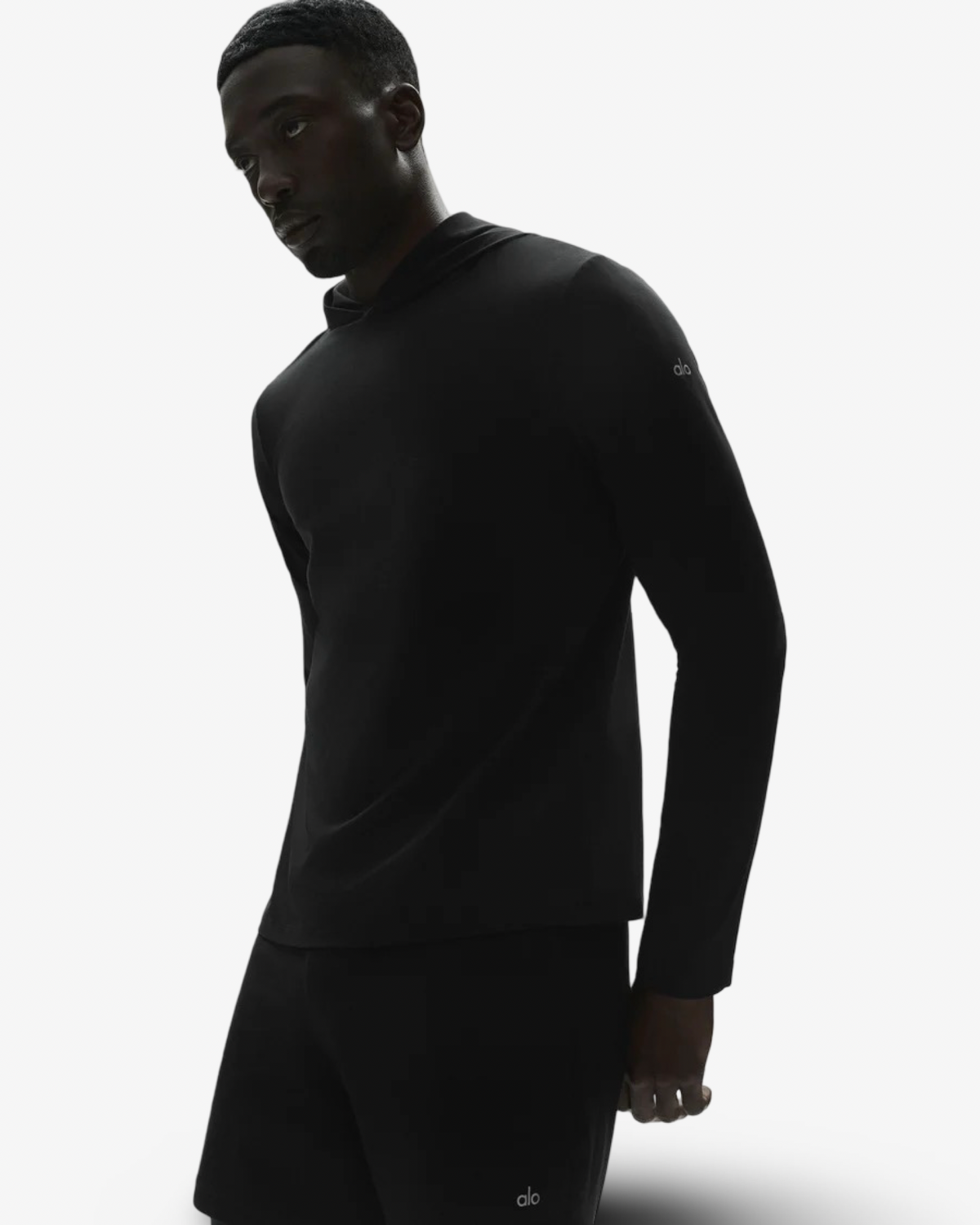 ALO CONQUER REFORM BLACK HOODED CUFFED TRACKSUIT