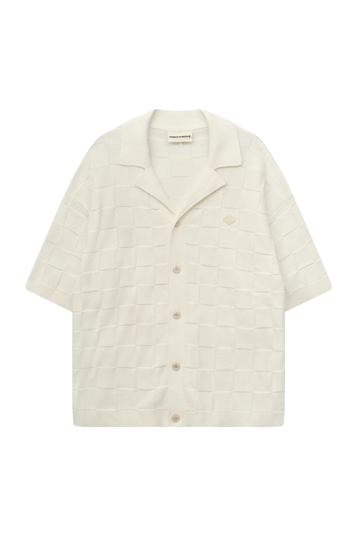 THE COUTURE CLUB CHECKERBOARD KNITTED SHIRT