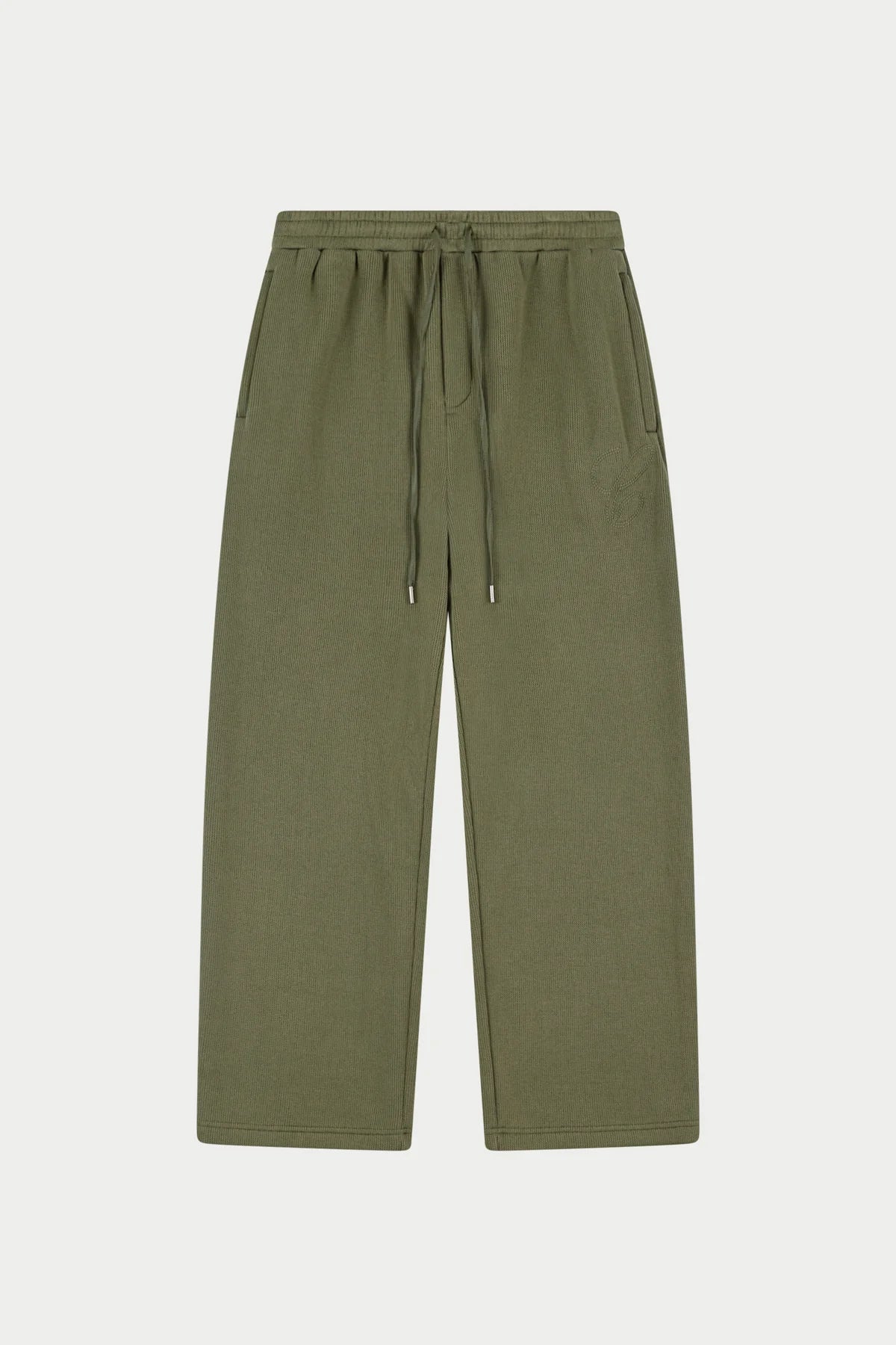 THE COUTURE CLUB KNIT CONTRAST DRAWCORDS RELAXED JOGGER - KHAKI