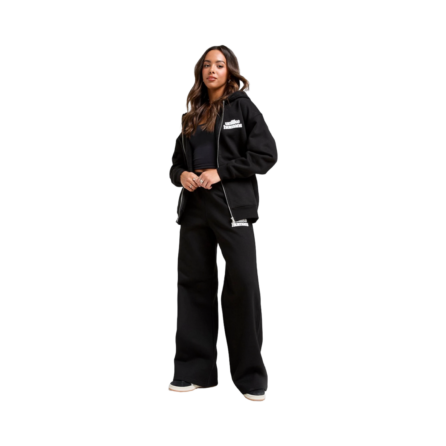 UNLIKE HUMANS BUBBLE WIDE LEG JOGGERS