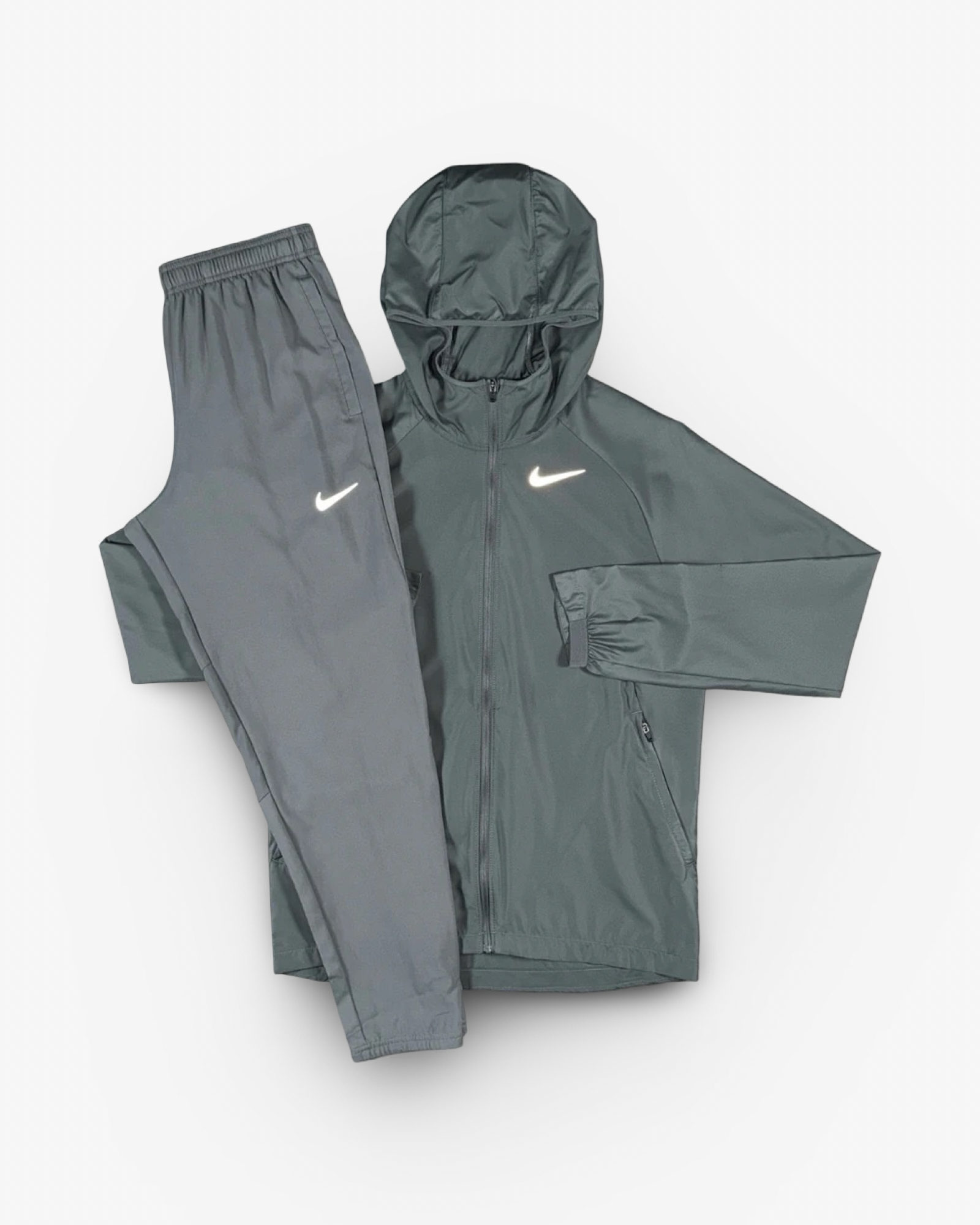 NIKE ESSENTIALS JACKET PANTS SET 'GREY'