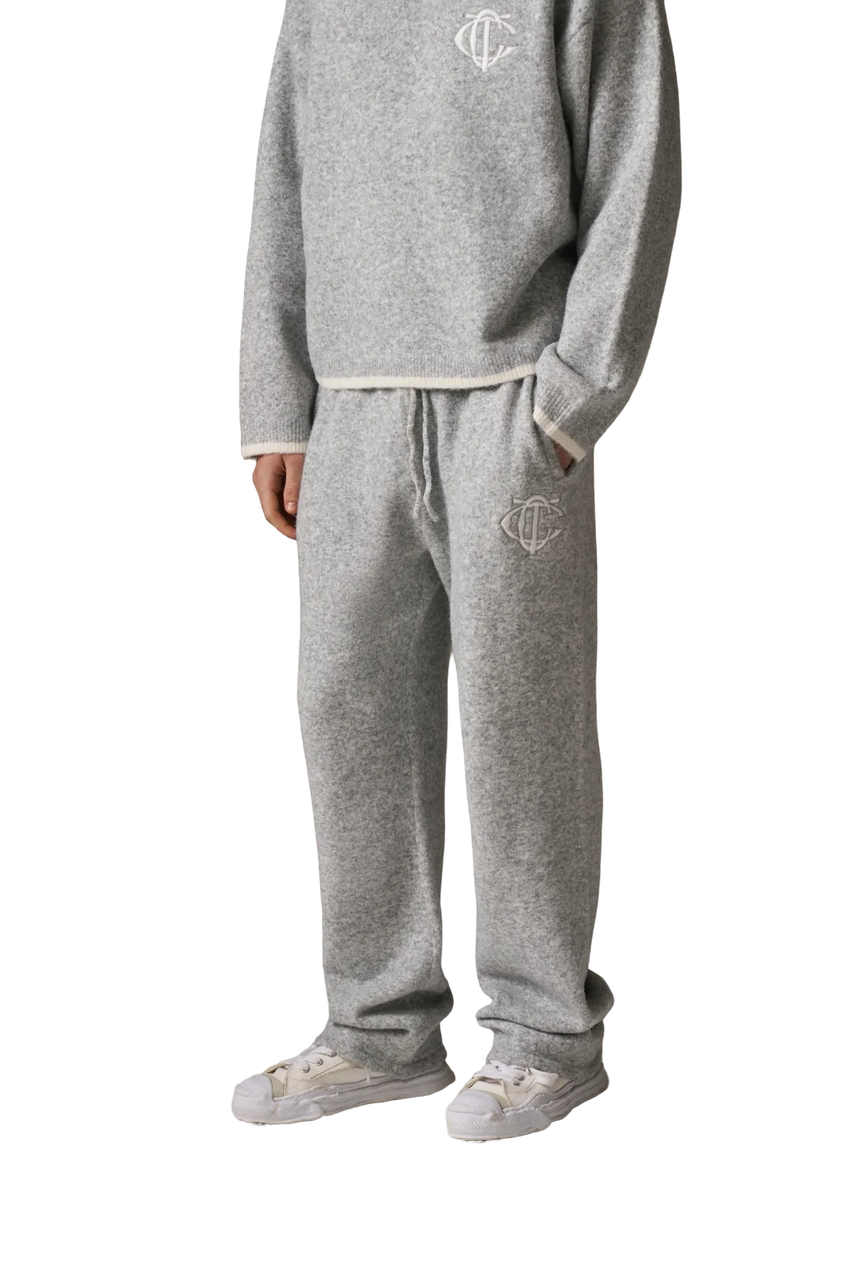 THE COUTURE CLUB MONOGRAM KNITTED JOGGER