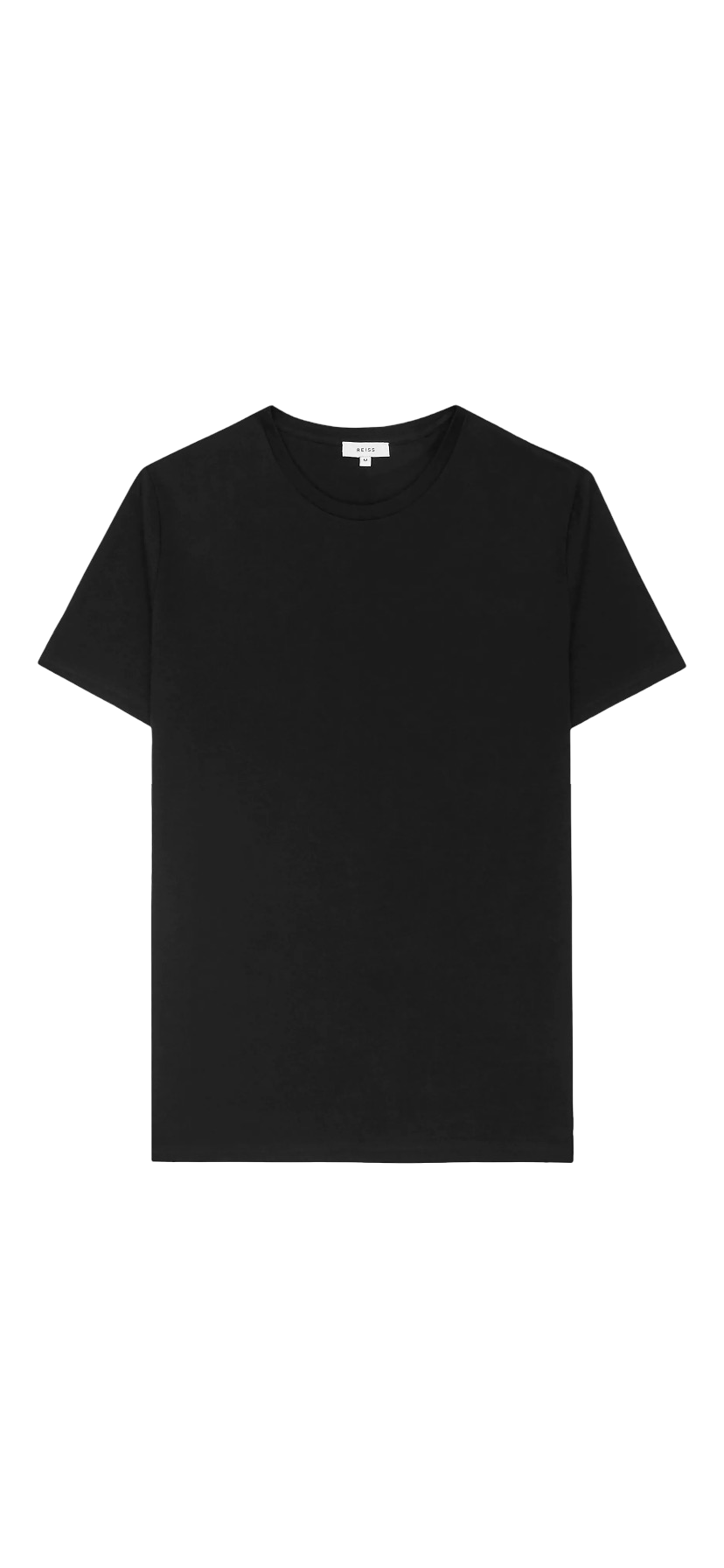 REISS BLESS COTTON CREW NECK T-SHIRT BLACK