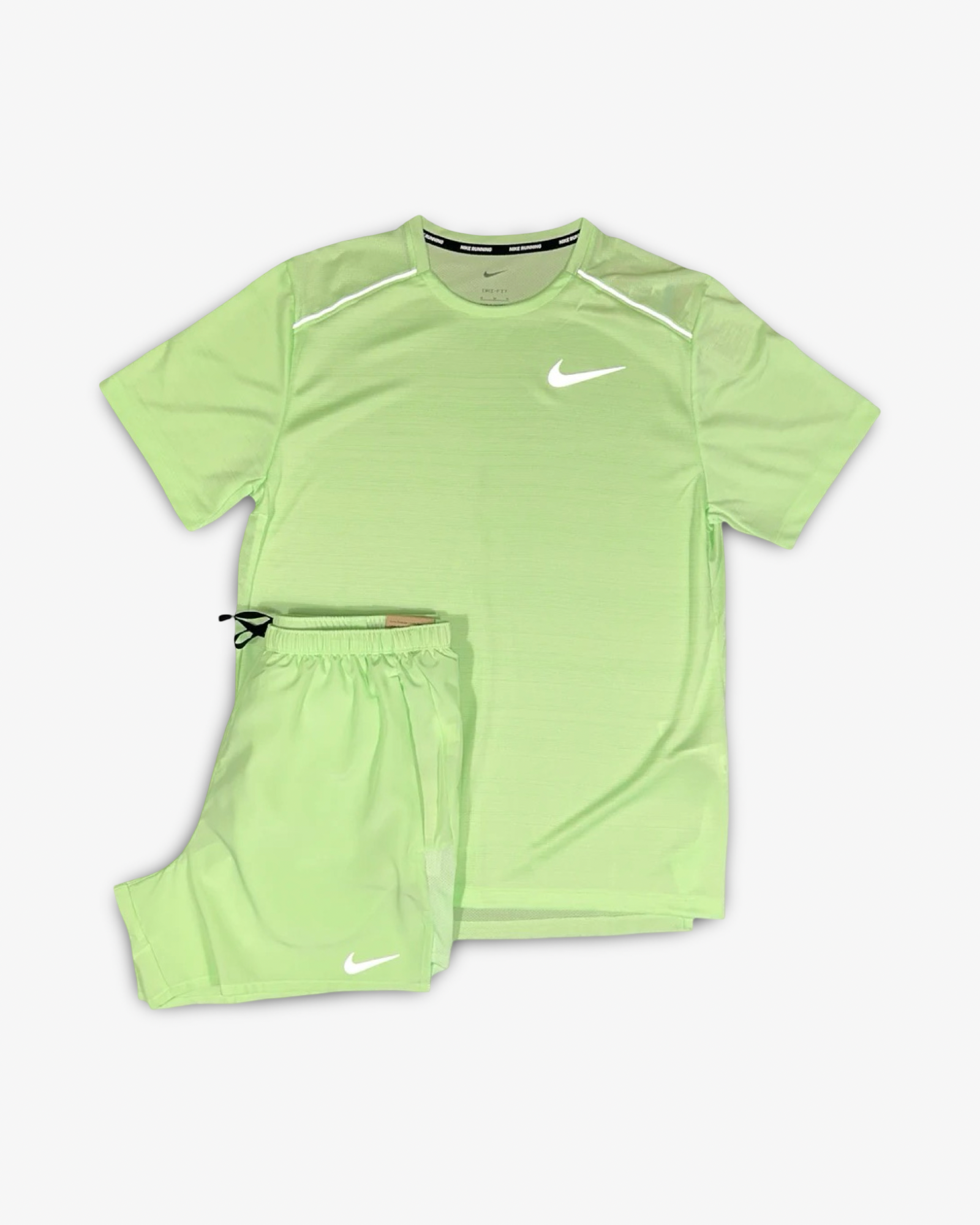NIKE MILER T-SHIRT/SHORT SET - VAPOUR GREEN