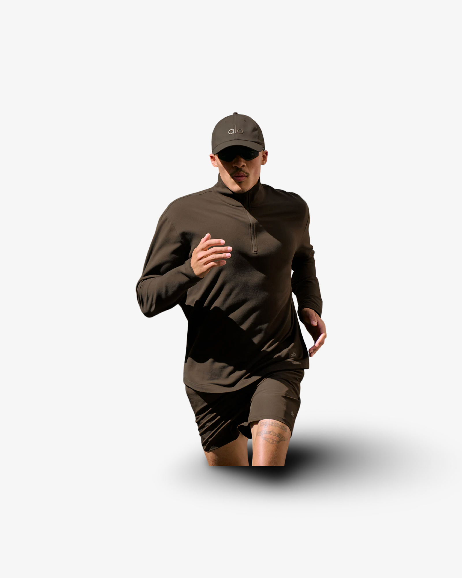 Alo Double take long sleeve 1/4 Zip Espresso