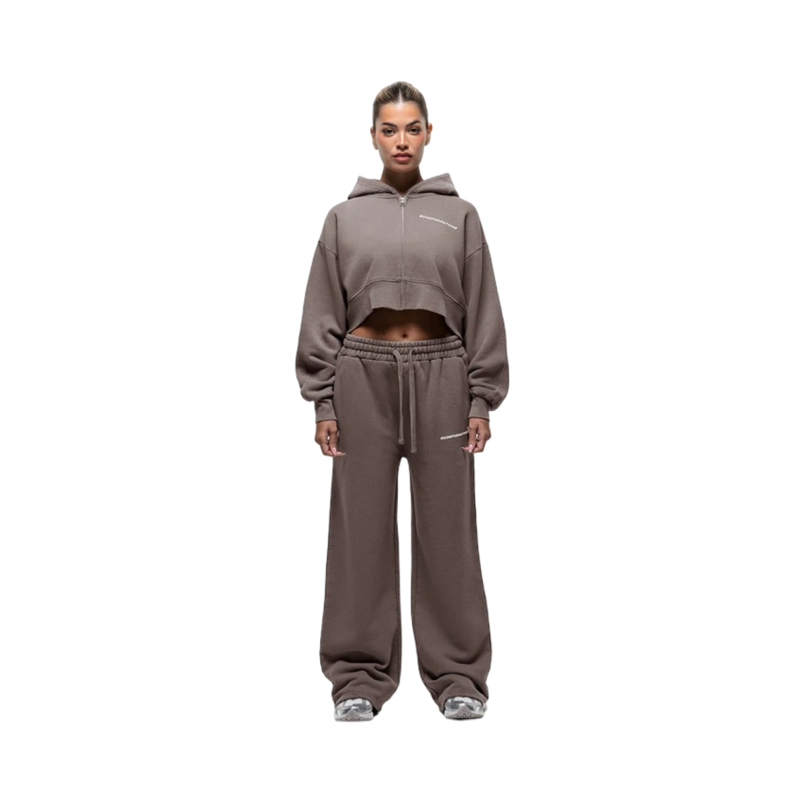 VINTAGE WASHED TAUPE ZIP HOODIE