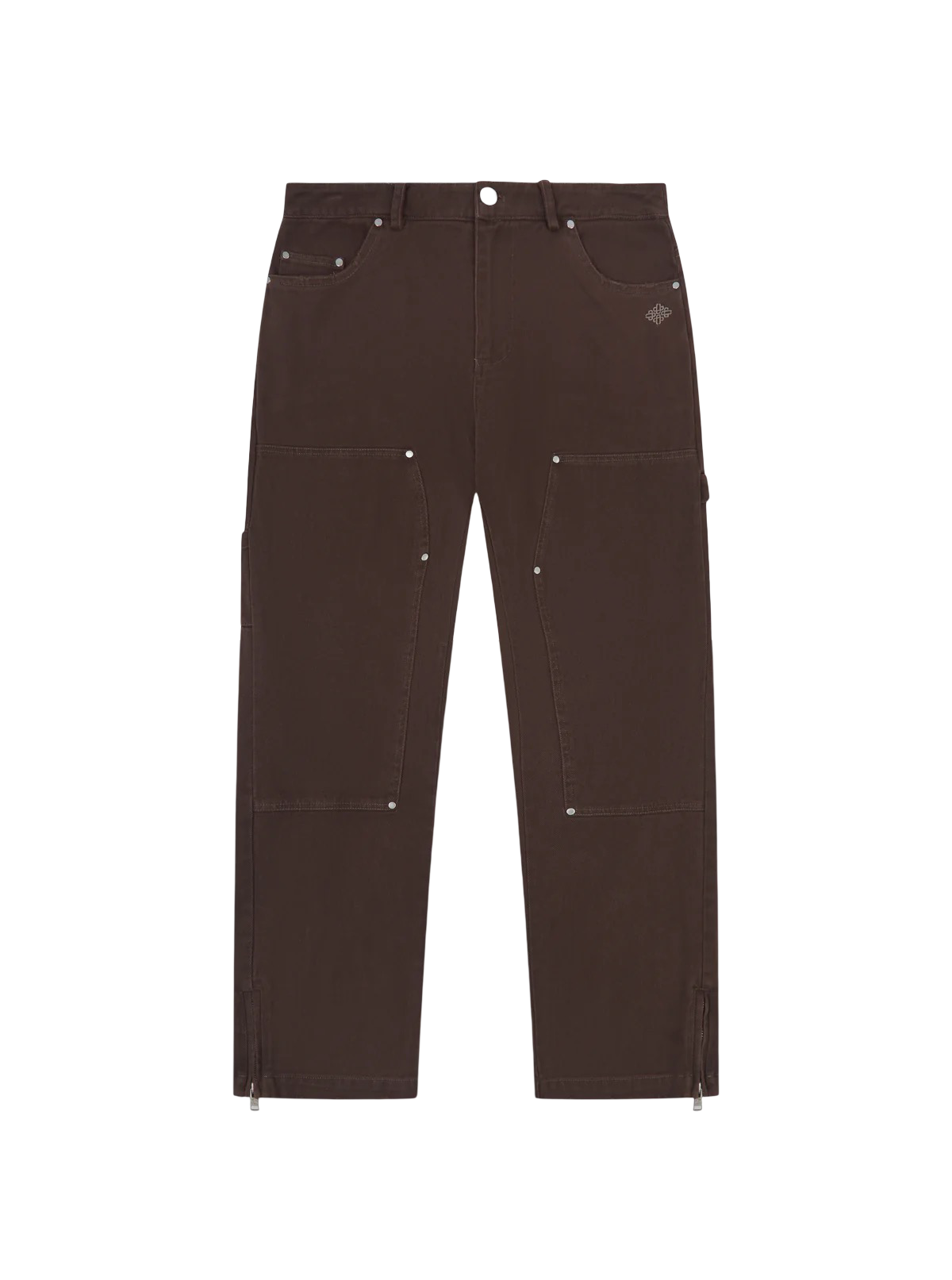 THE COUTURE CLUB TWILL RIVET DETAIL CARPENTER PANT