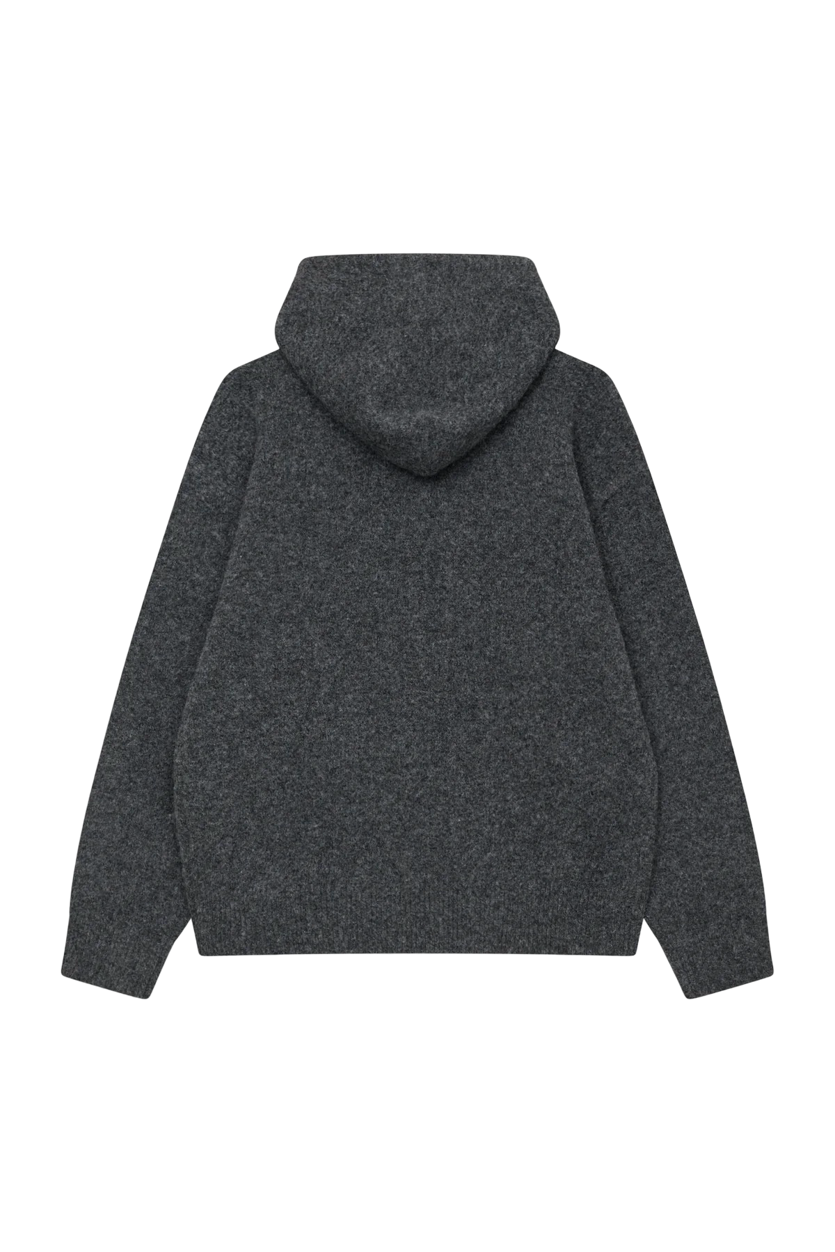 THE COUTURE CLUB MONOGRAM FLUFFY KNIT ZIP HOODIE