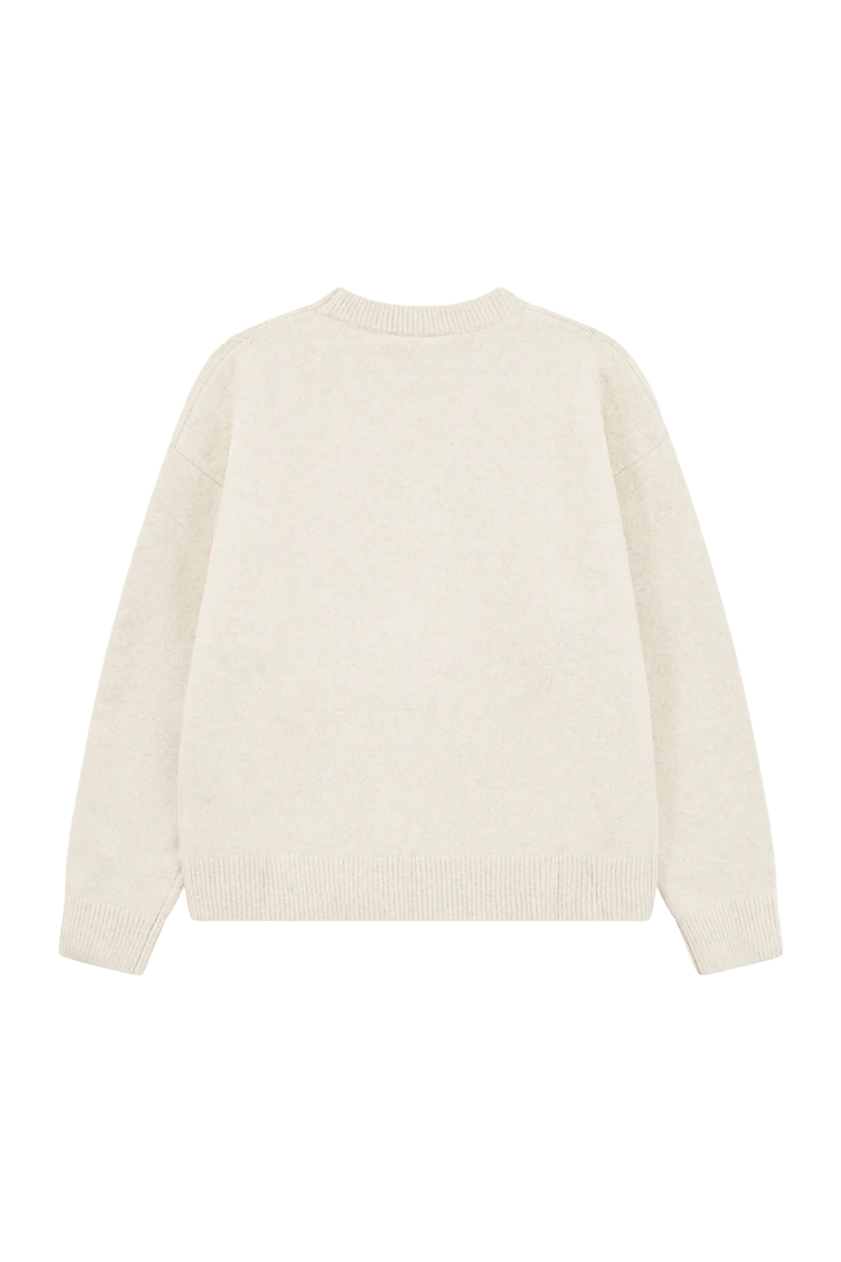 THE COUTURE CLUB MONOGRAM FLUFFY KNIT CREWNECK