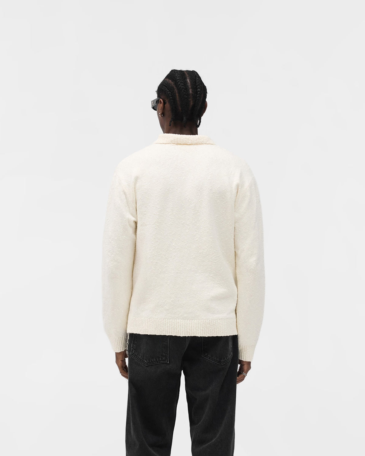 REPRESENT KNITTED POLO AGED WHITE