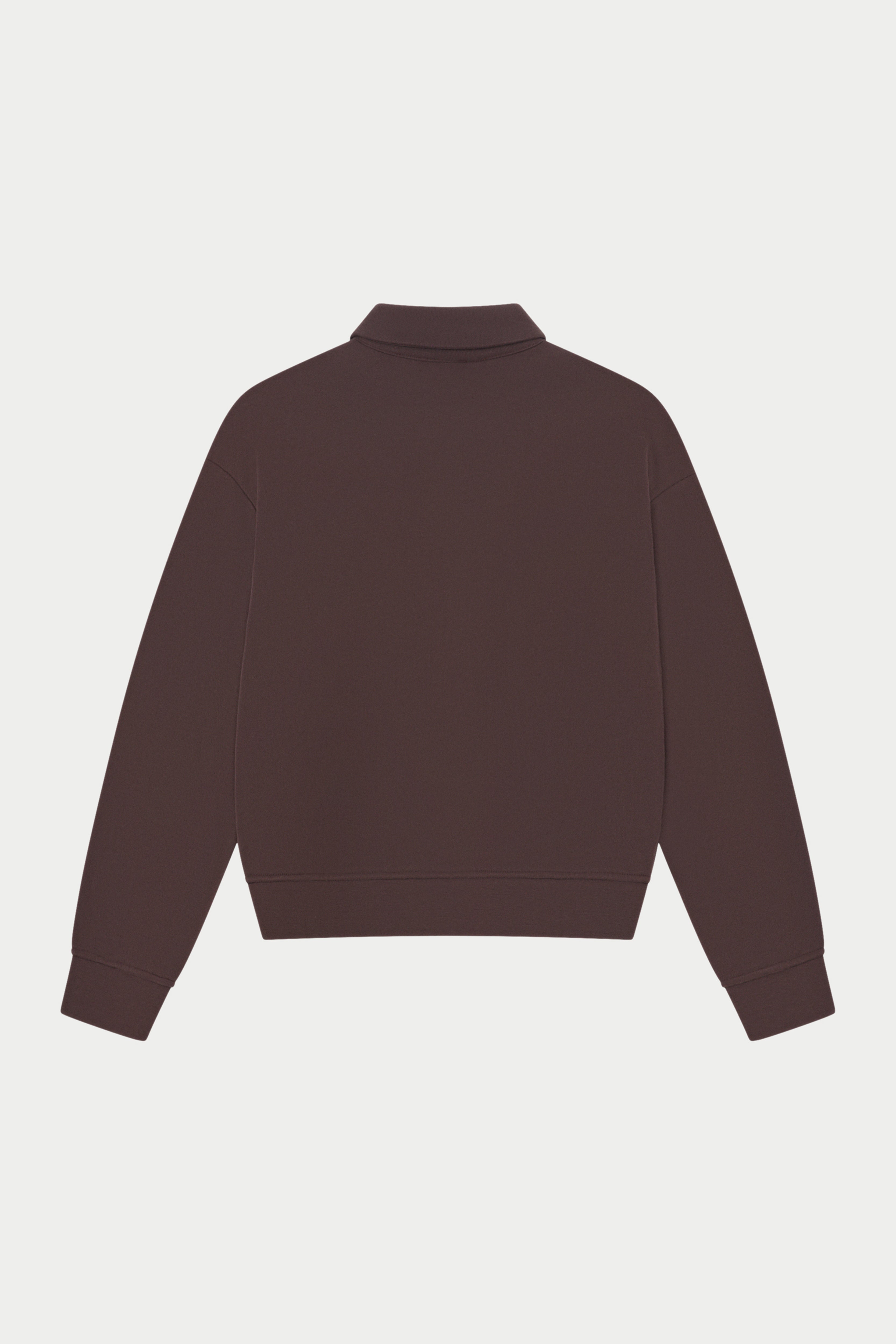 EMBLEM EMBROIDERED RUGBY POLO - CHOCOLATE
