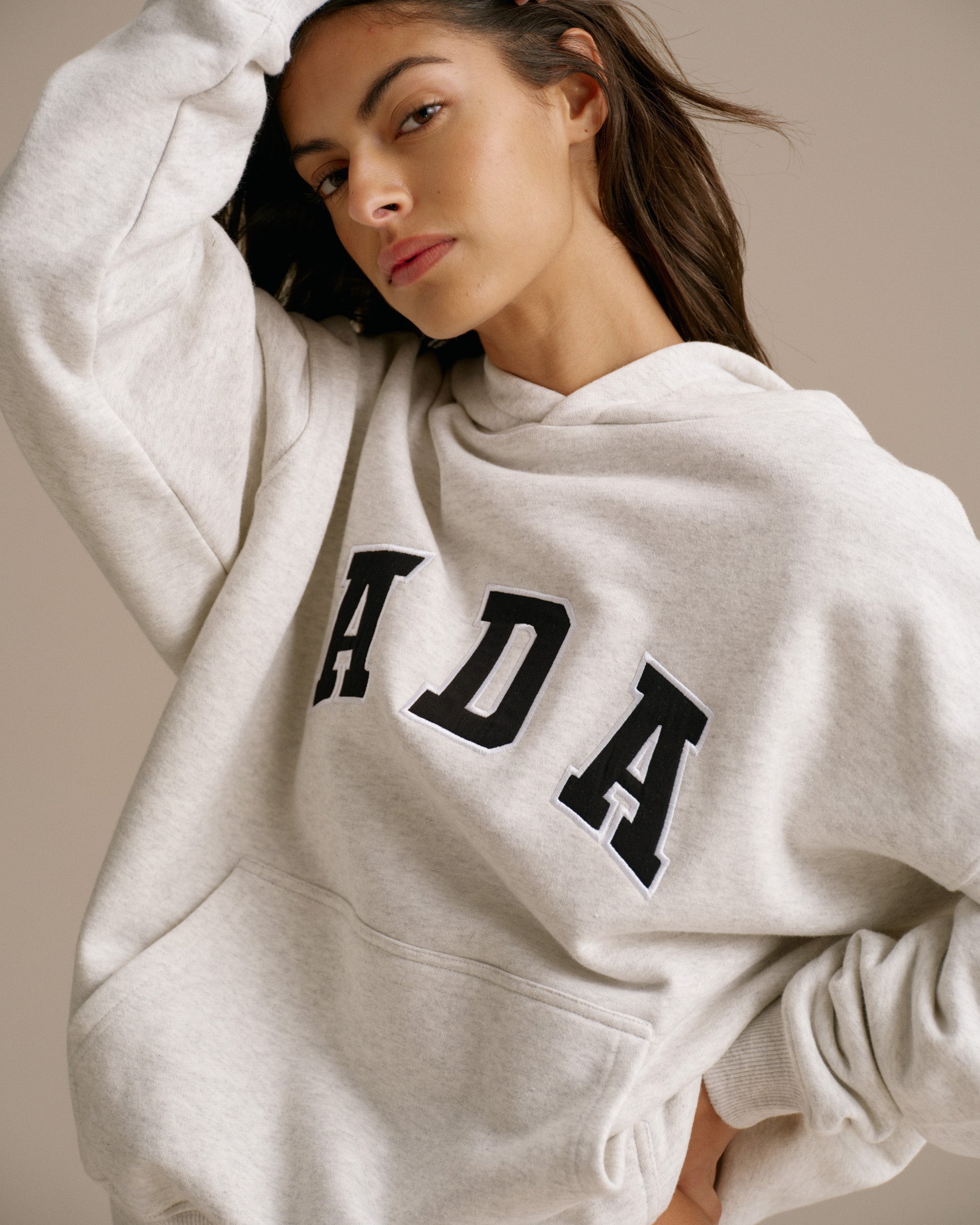 Adanola Ada Oversized Hoodie - Light Grey Melange