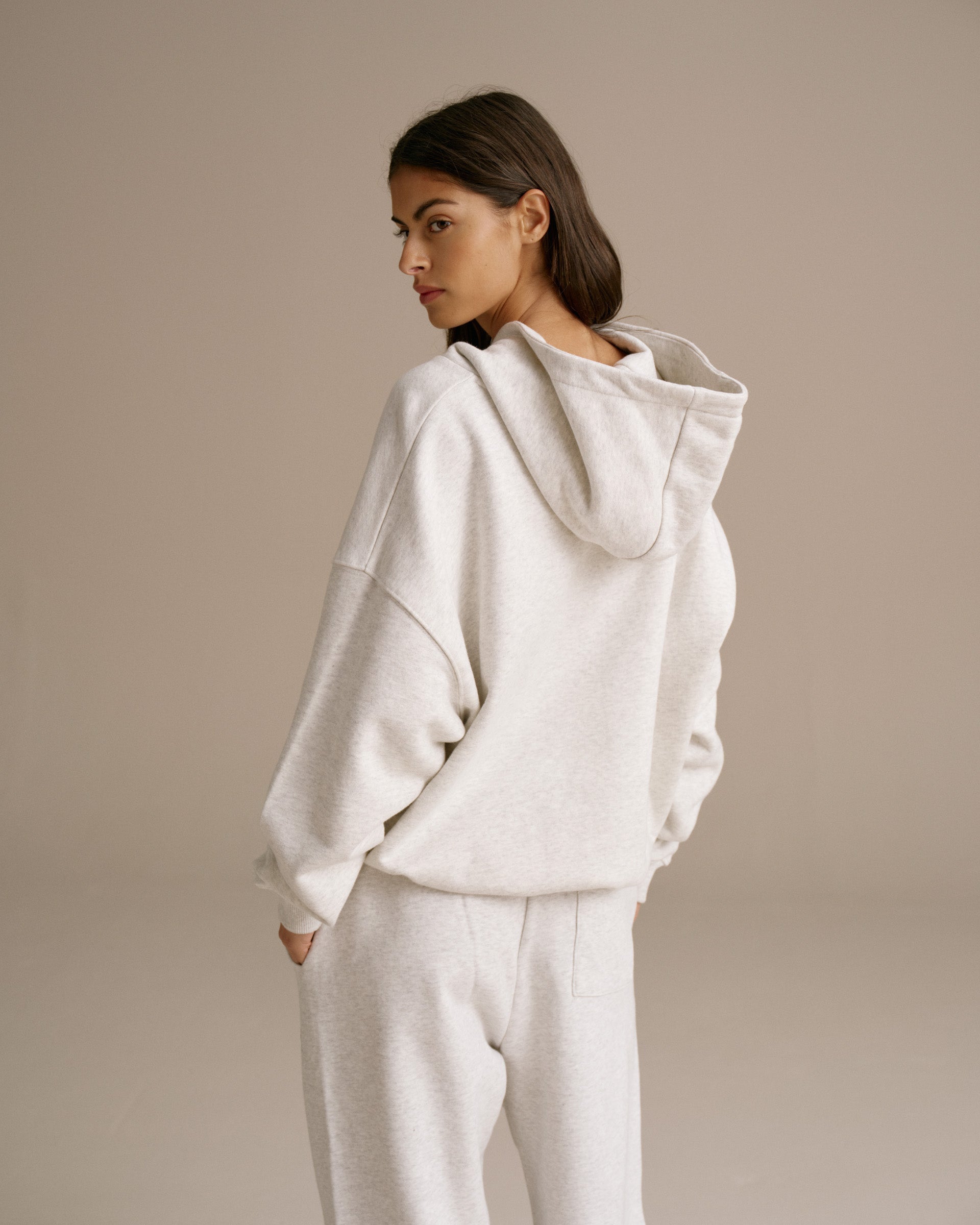 Adanola Ada Oversized Hoodie - Light Grey Melange
