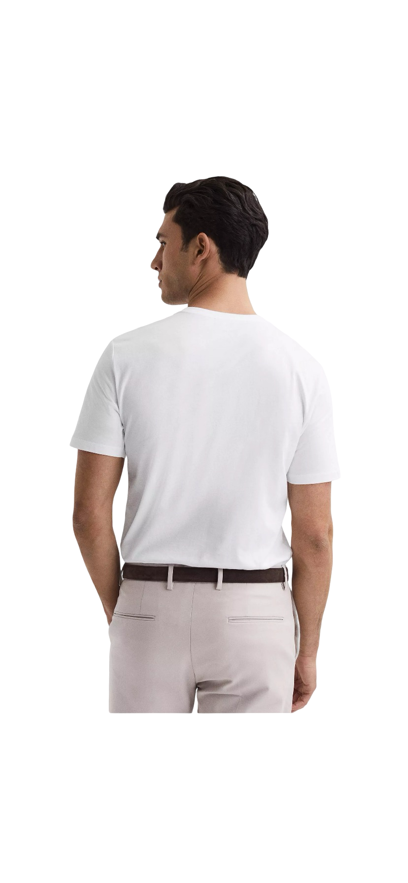 REISS BLESS COTTON CREW NECK T-SHIRT WHITE
