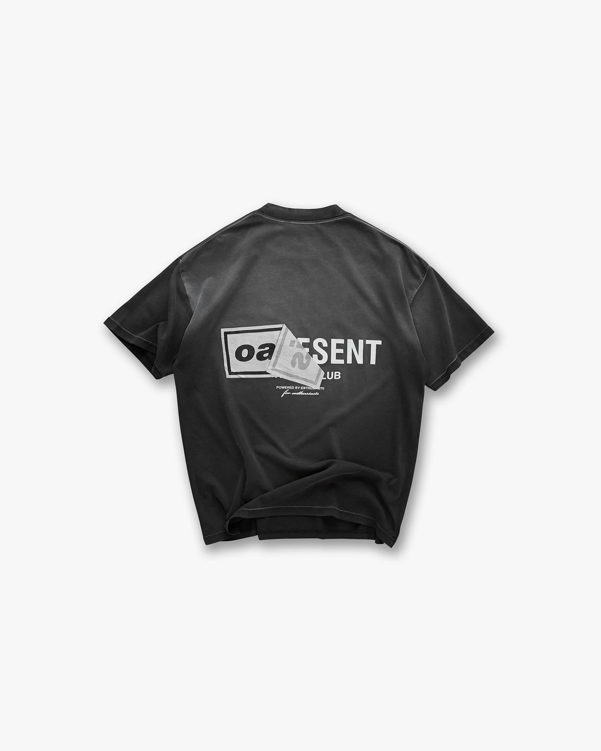 REPRESENT x OASIS OWNERS CLUB T-SHIRT - STAINED BLACK