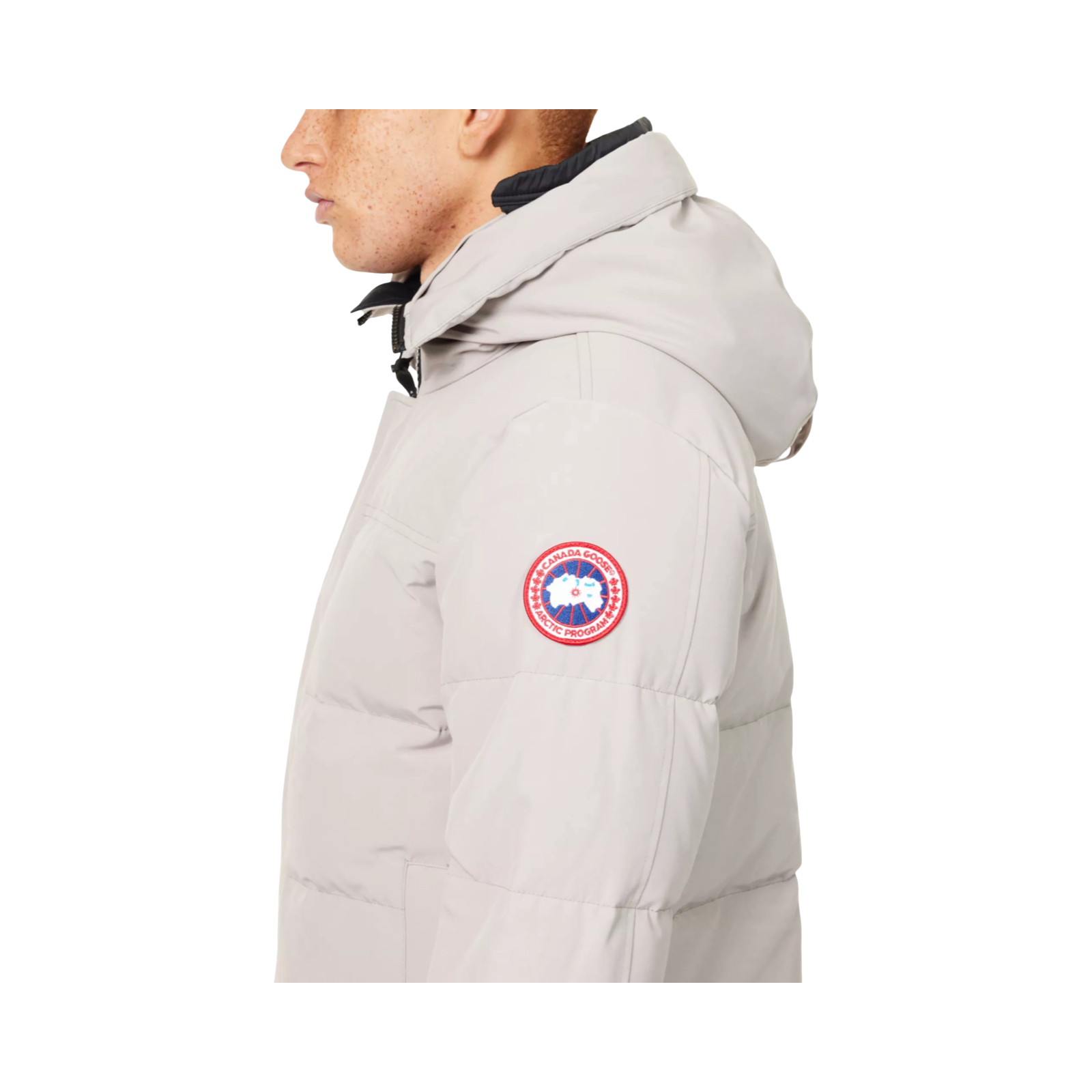 CANADA GOOSE MACMILLAN FUNNEL-NECK TWILL-DOWN PARKA JACKET LIMESTONE