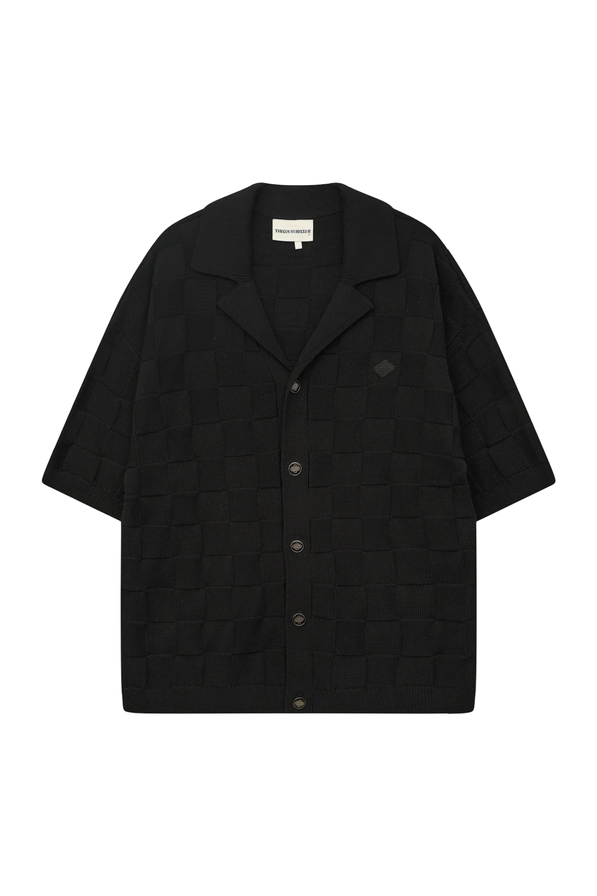 THE COUTURE CLUB CHECKERBOARD KNITTED SHIRT