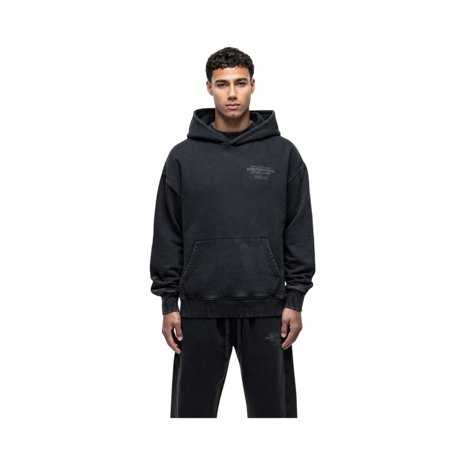GFN ATELIER WASHED BLACK HOODIE