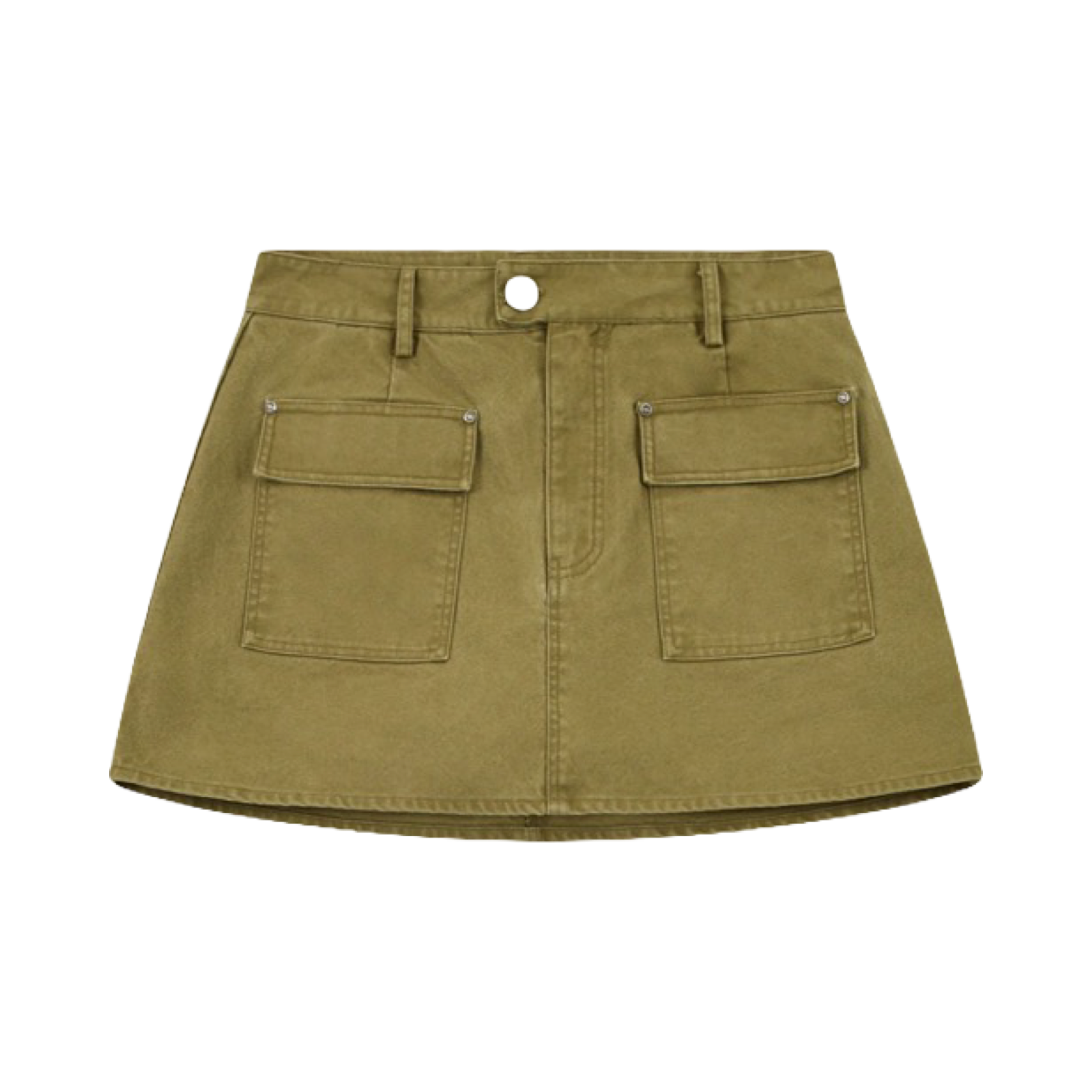 THE COUTURE CLUB WASHED MINI SKORT KHAKI