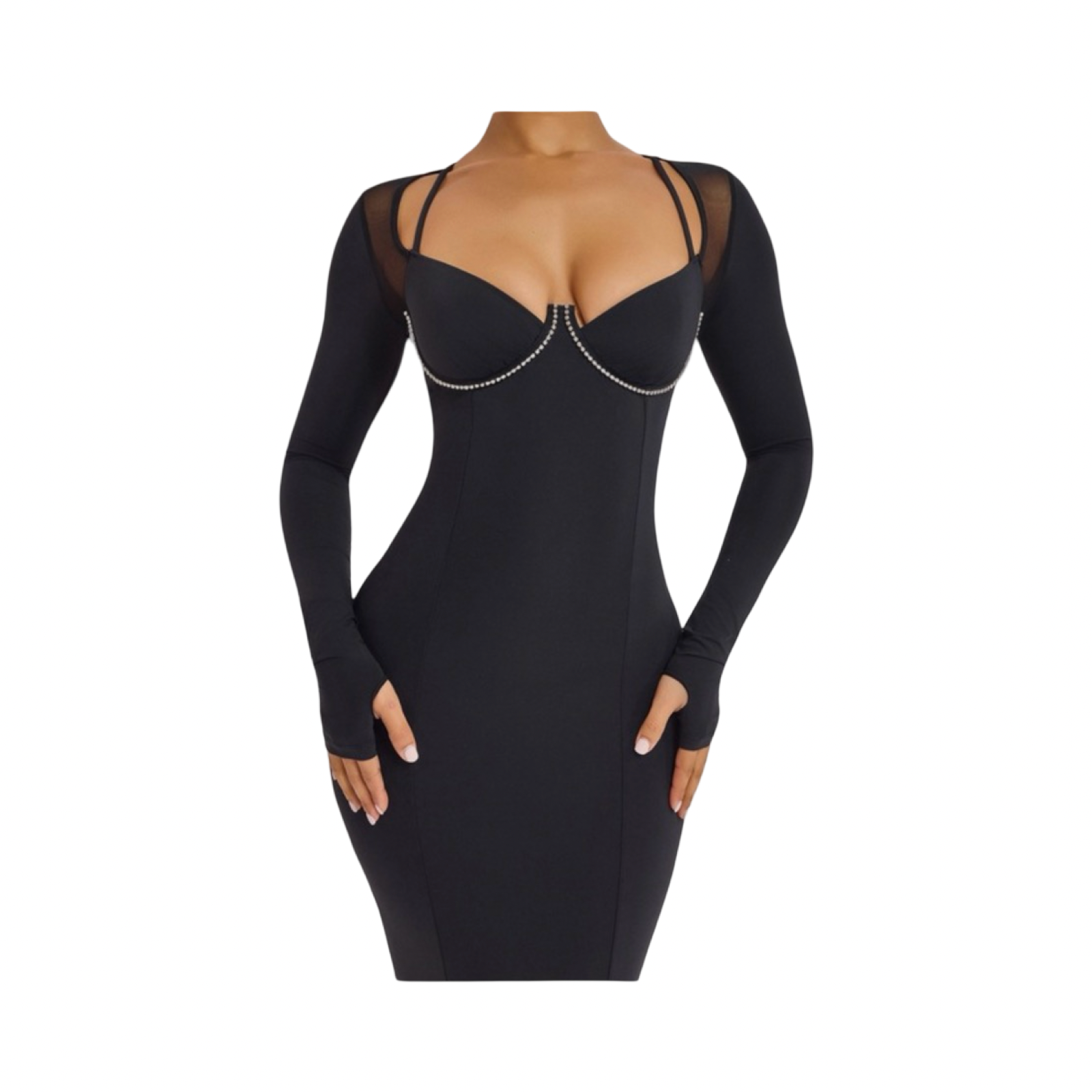 MARS THE LABEL BLACK MAXI DRESS