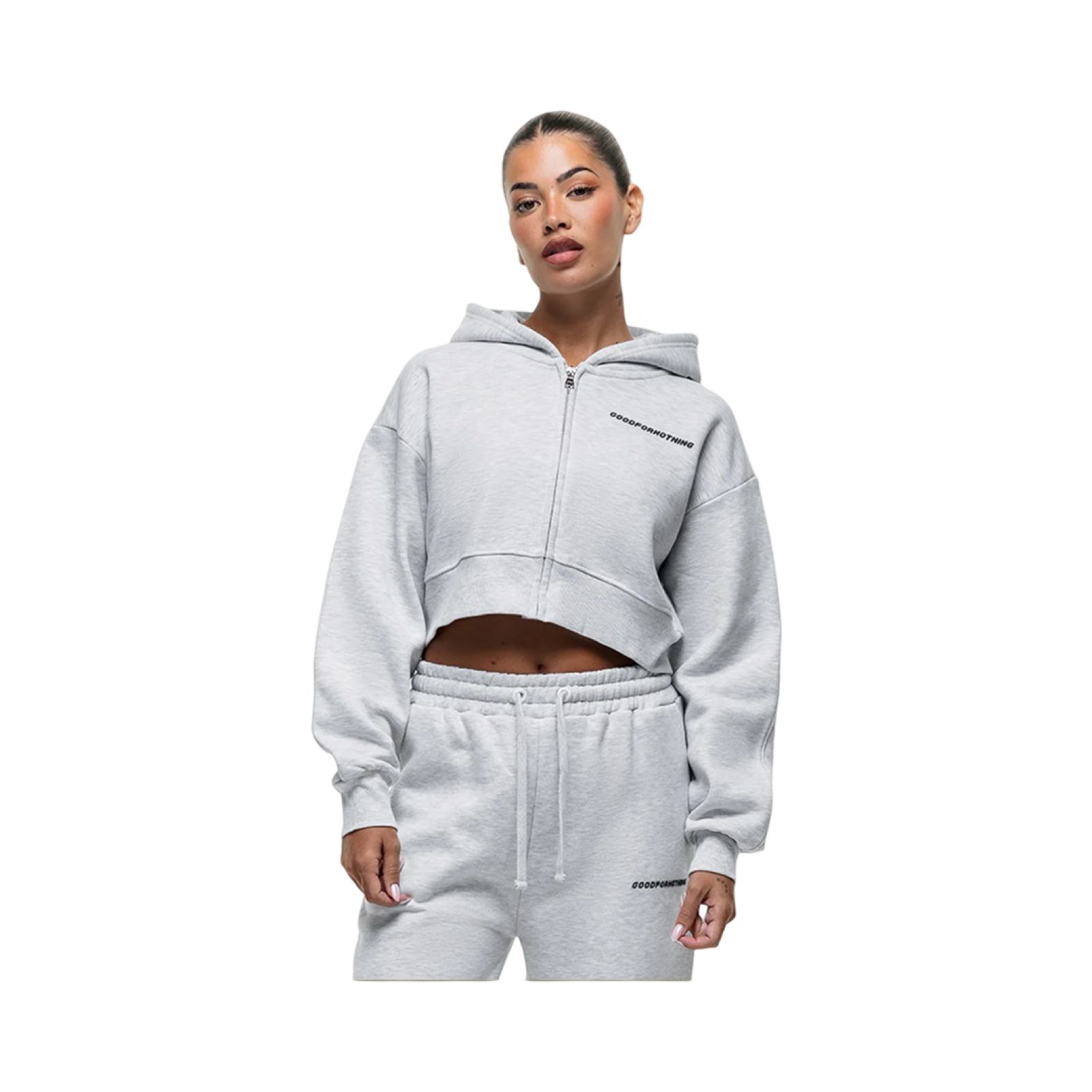 VINTAGE GREY MARL ZIP HOODIE