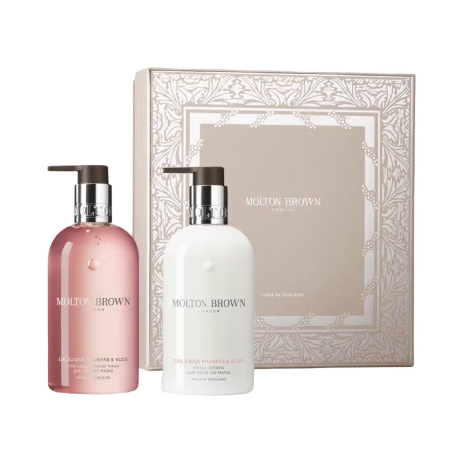 MOLTON BROWN DELICIOUS RHUBARB & ROSE HAND CARE GIFT SET