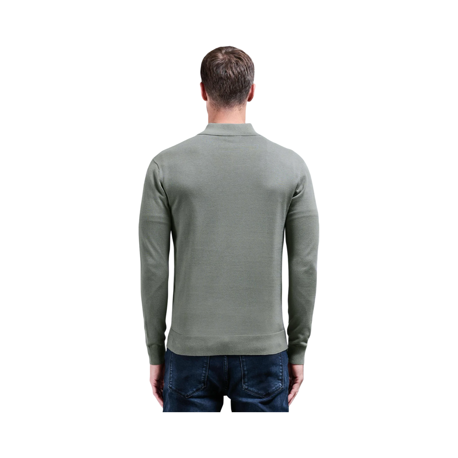 ARNE HALF ZIP JUMPER SAGE