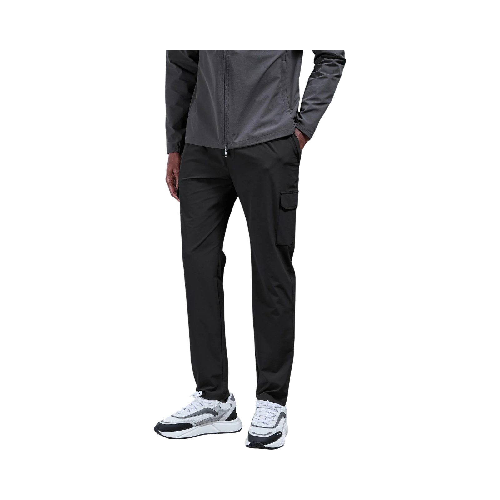 ARNE FLAT POCKET CARGO TROUSER BLACK