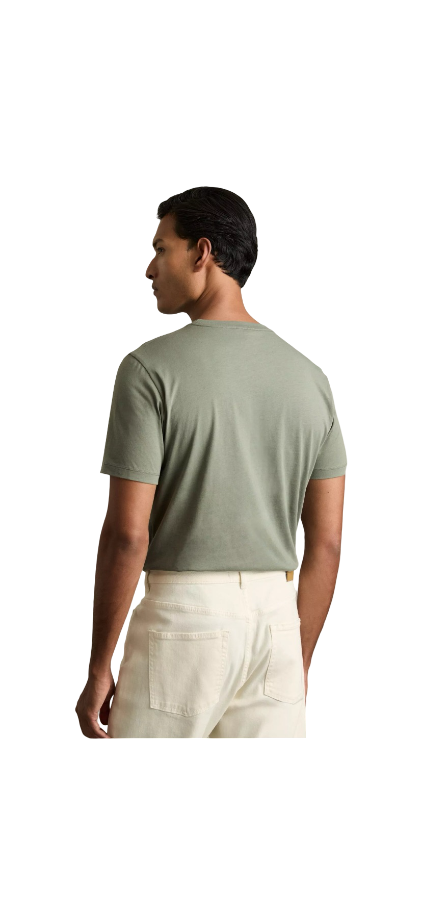 REISS BLESS COTTON CREW NECK T-SHIRT DARK SAGE