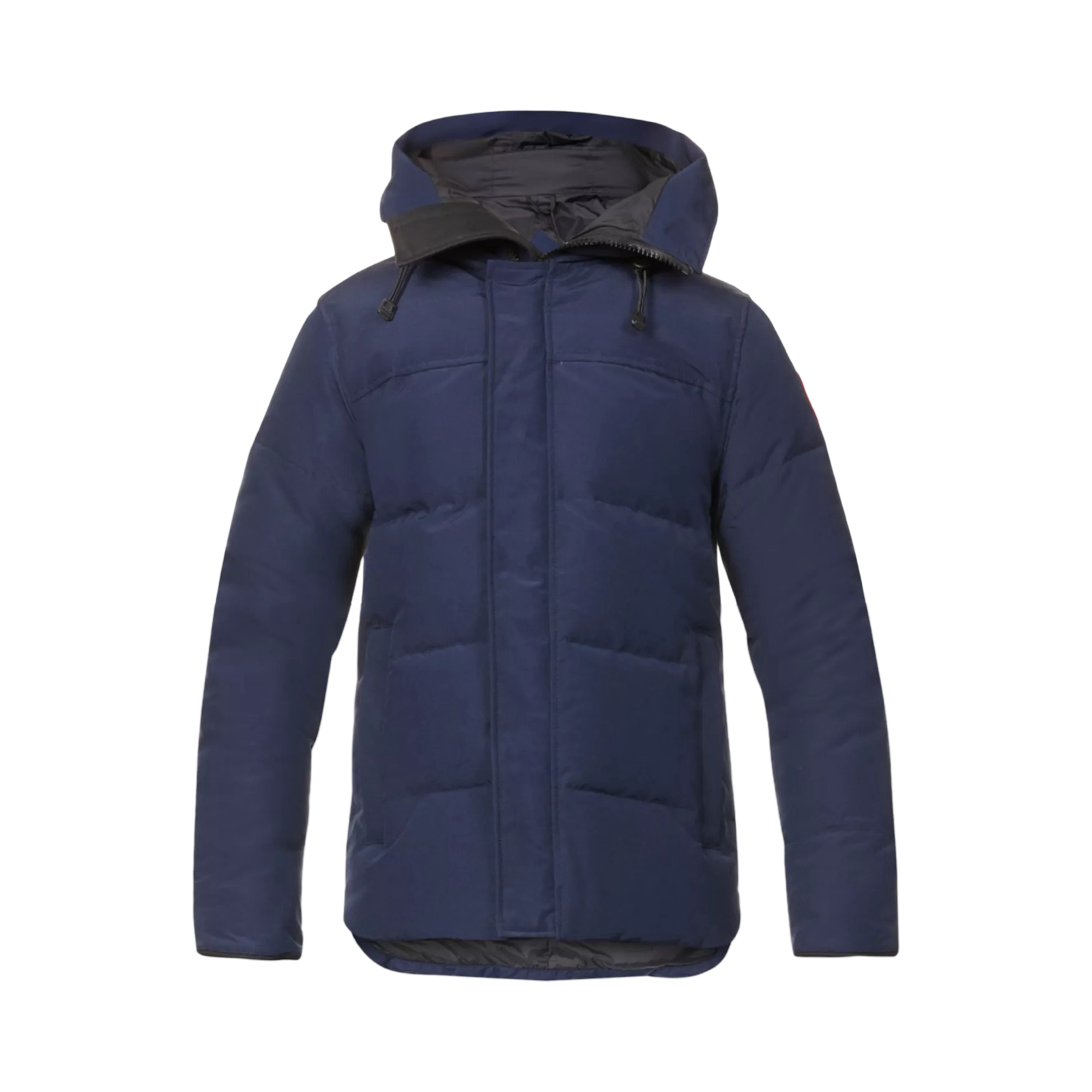 CANADA GOOSE MACMILLAN FUNNEL-NECK TWILL-DOWN PARKA JACKET ATLANTIC NAVY
