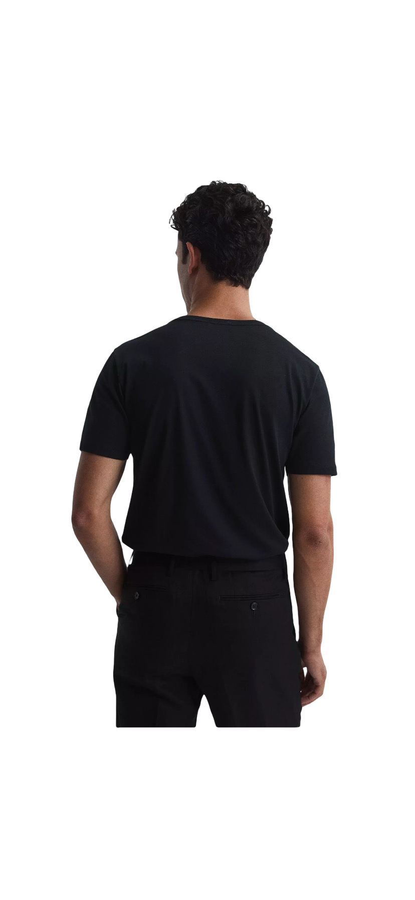 REISS BLESS COTTON CREW NECK T-SHIRT BLACK