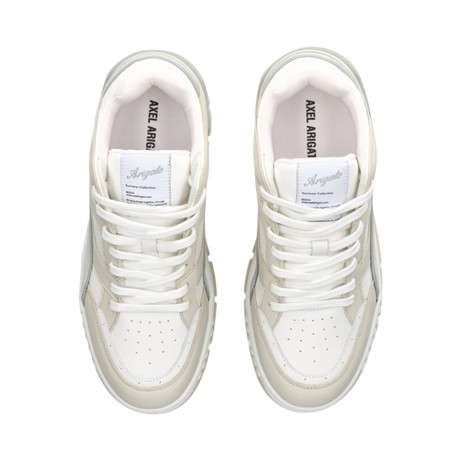 AXEL ARIGATO AREA LEATHER AND MESH LOW-TOP TRAINERS