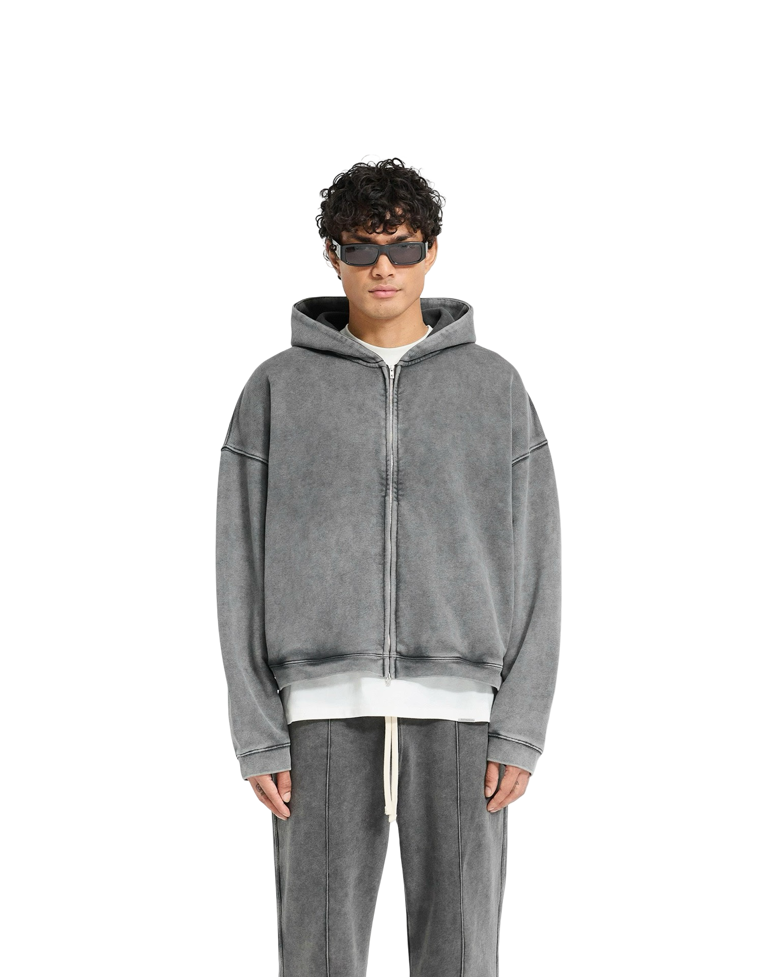 REPRESENT INITIAL BOXY ZIP HOODIE