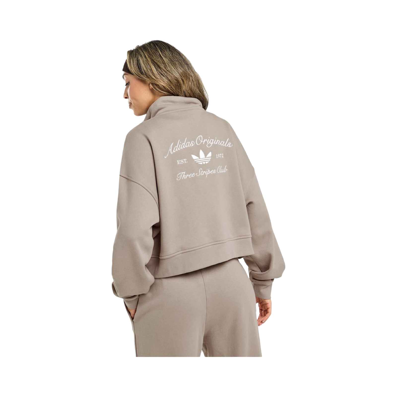 ADIDAS ORIGINALS CLUB FULL ZIP TRACK TOP - TAUPE