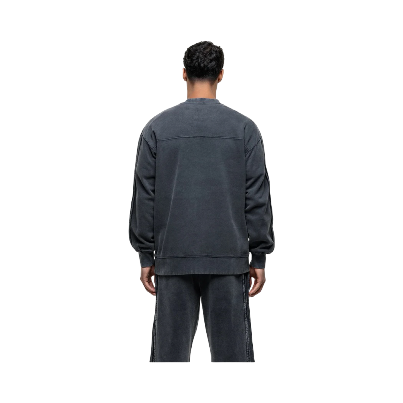 GFN PARTIAL SEAM WASHED GREY SWEATSHIRT