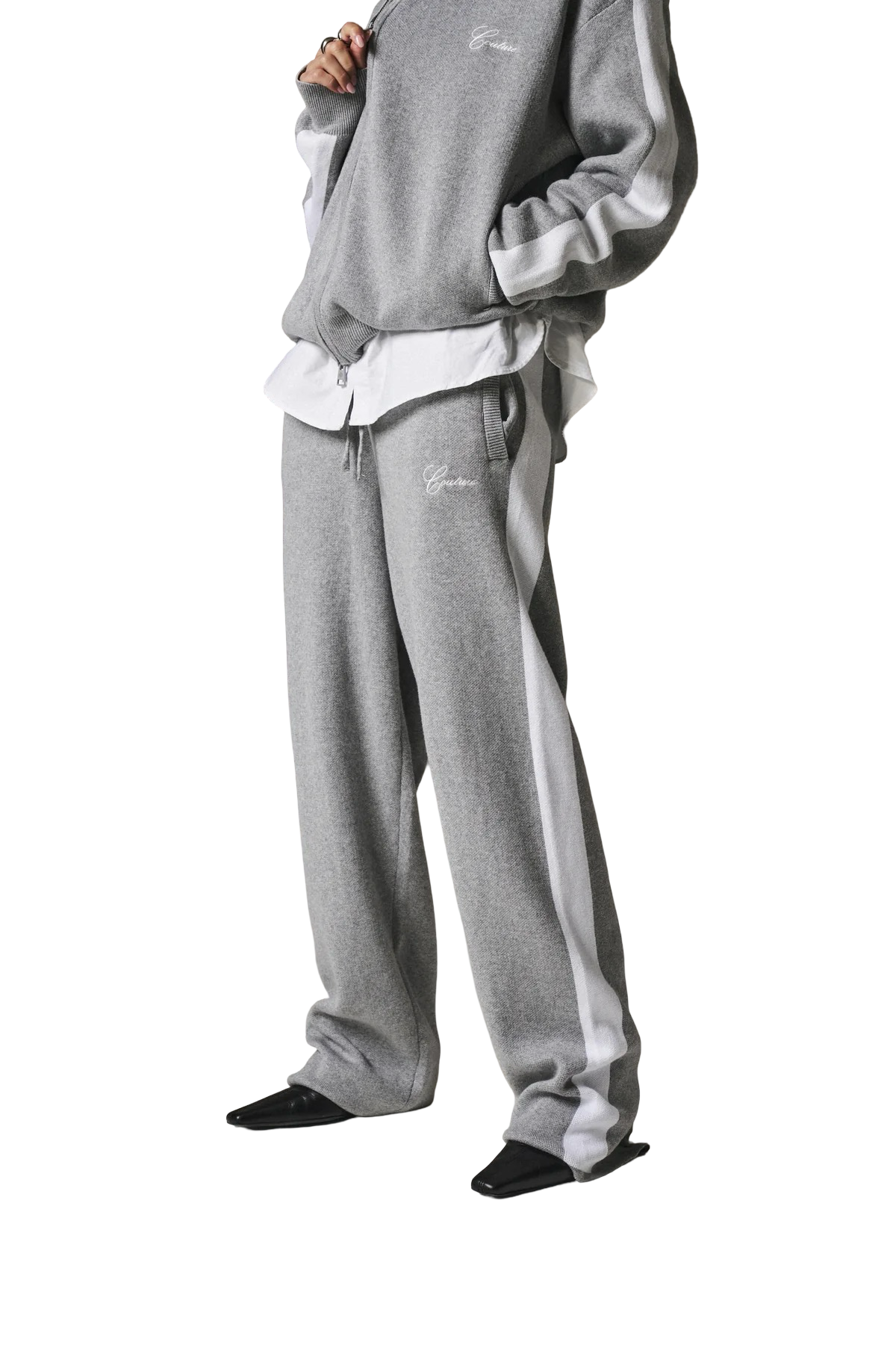 THE COUTURE CLUB SIDE STRIPPED KNIT JOGGER