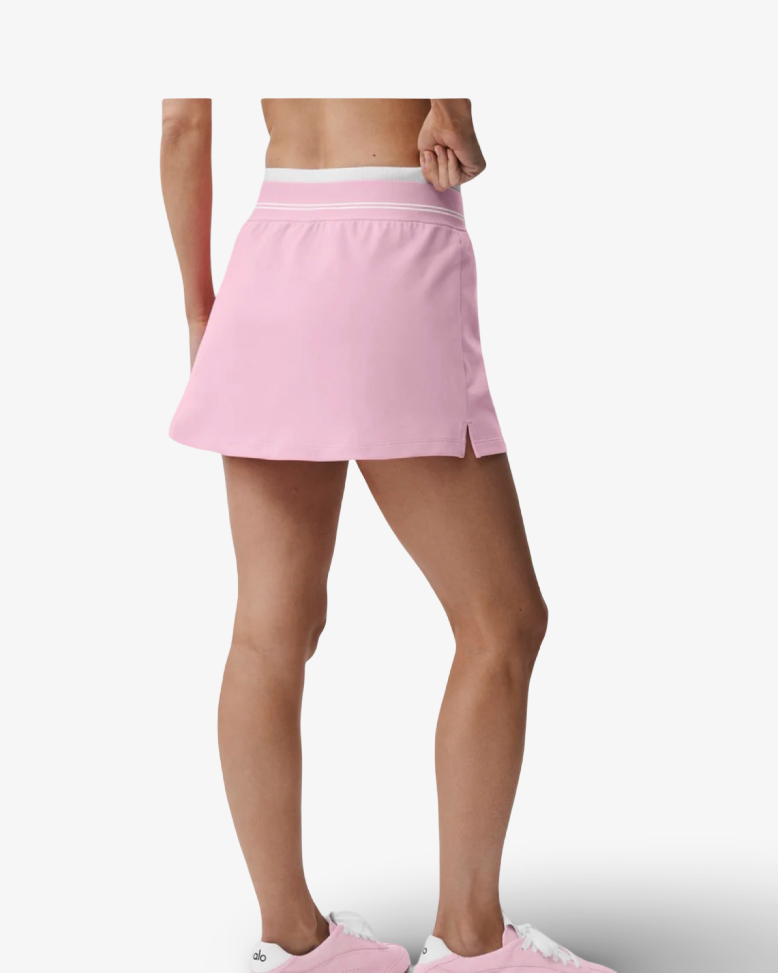 ALO AIRBRUSH BETTER TOGETHER TENIS SKIRT MARSHMALLOW PINK