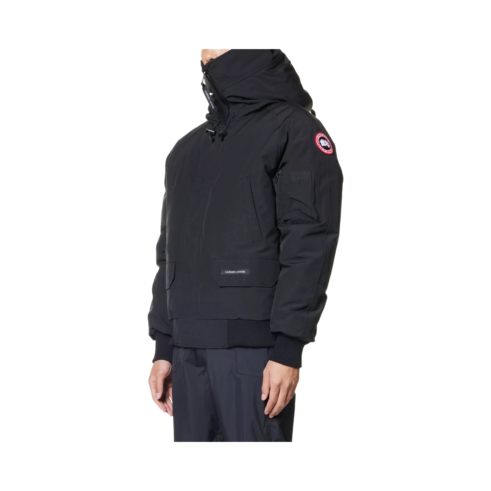 CANADA GOOSE CHILLIWACK FUNNEL-NECK SHELL-DOWN BOMBER JACKET