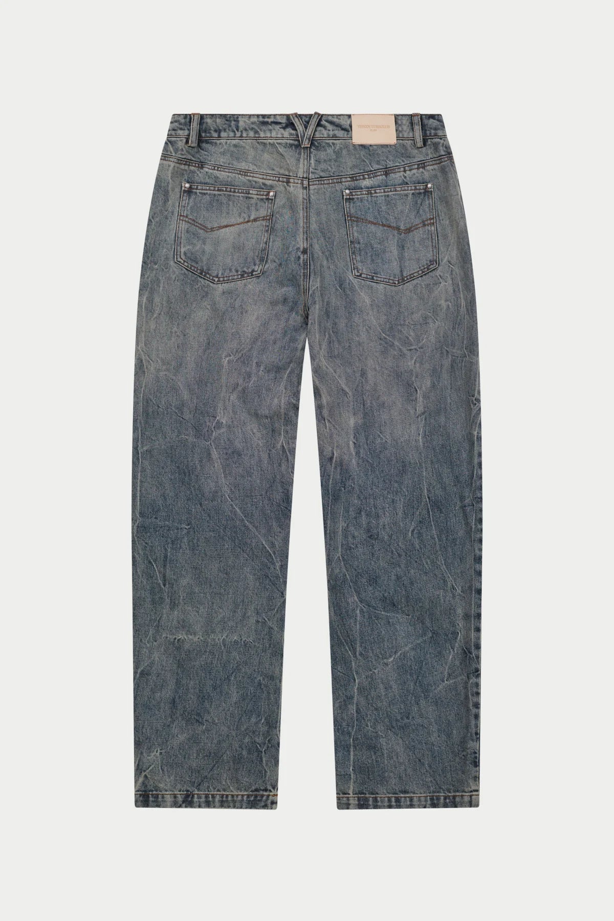 THE COUTURE CLUB VINTAGE WASH DENIM BARREL LEG JEAN