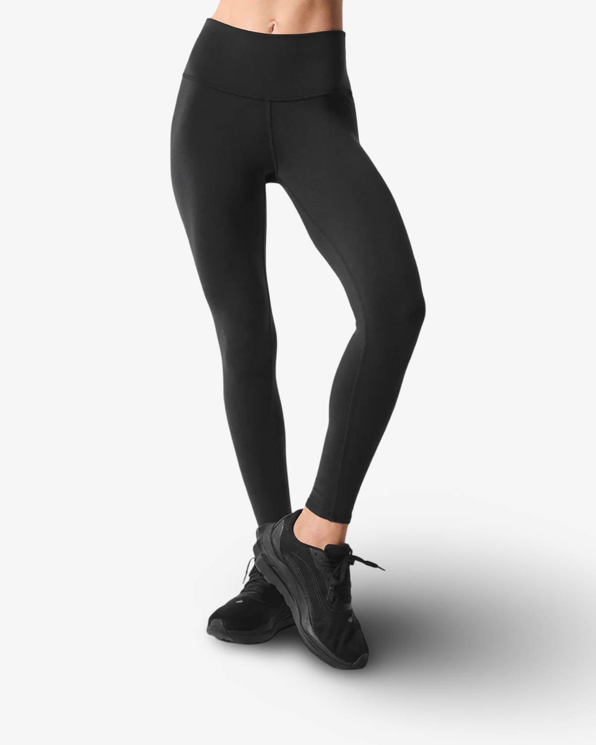 ALO AIRBRUSH FULL ZIP CORSET JACKET AND LEGGINGS SET IN BLACK
