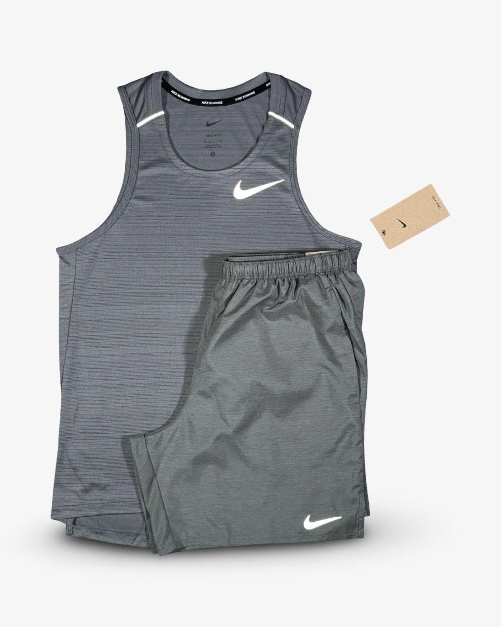 NIKE MILER 1.0 VEST SET 'GREY'