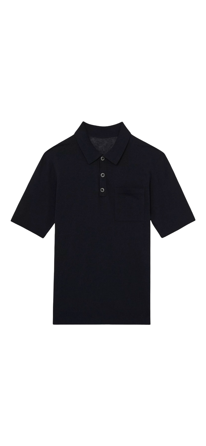REISS NELSON KNITTED POLO SHIRT NAVY