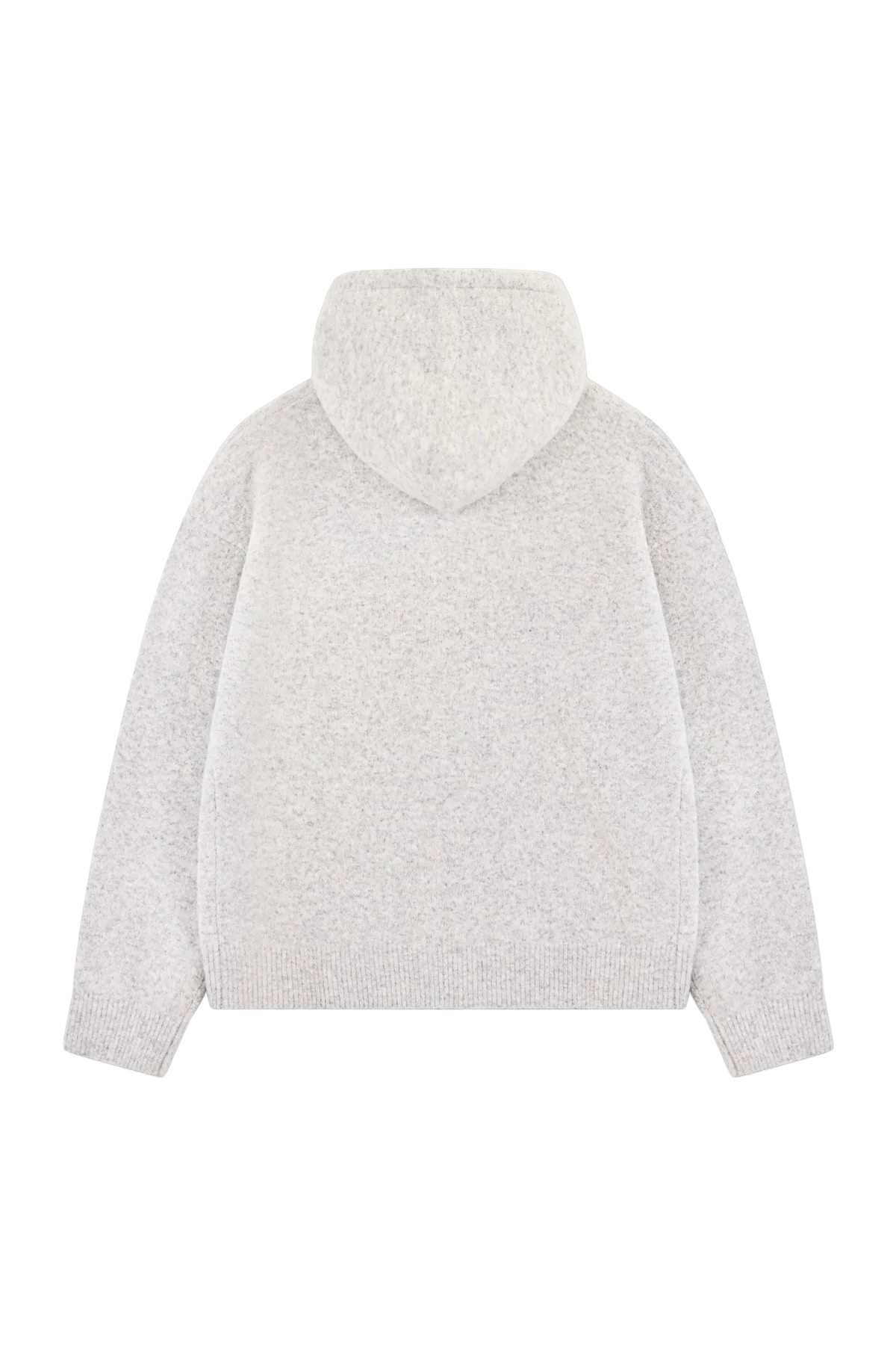 THE COUTURE CLUB MONOGRAM FLUFFY KNIT ZIP HOODIE
