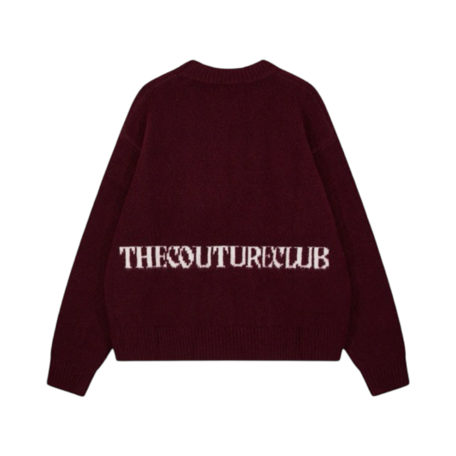 THE COUTURE CLUB BRUSHED KNIT JUMPER BURGUNDY
