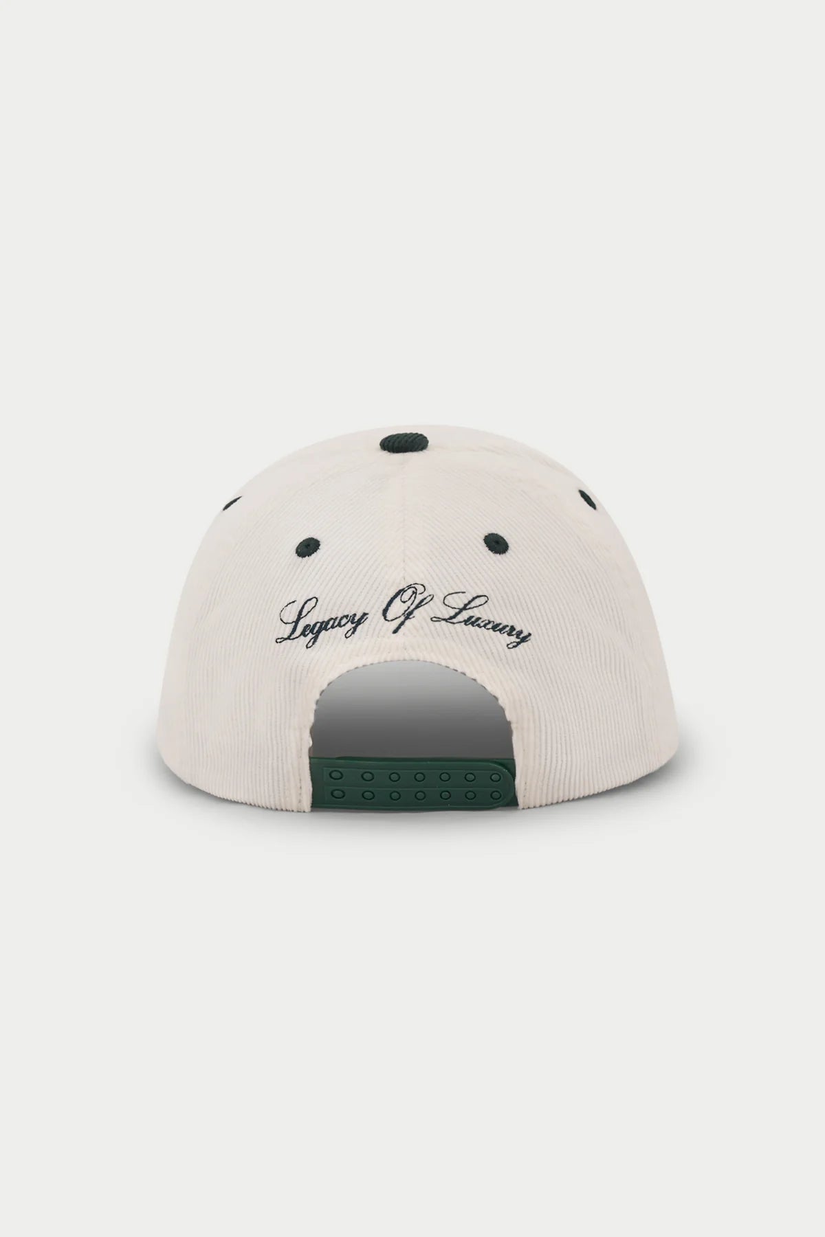 THE COUTURE CLUB MONOGRAM CORD CAP - FOREST GREEN
