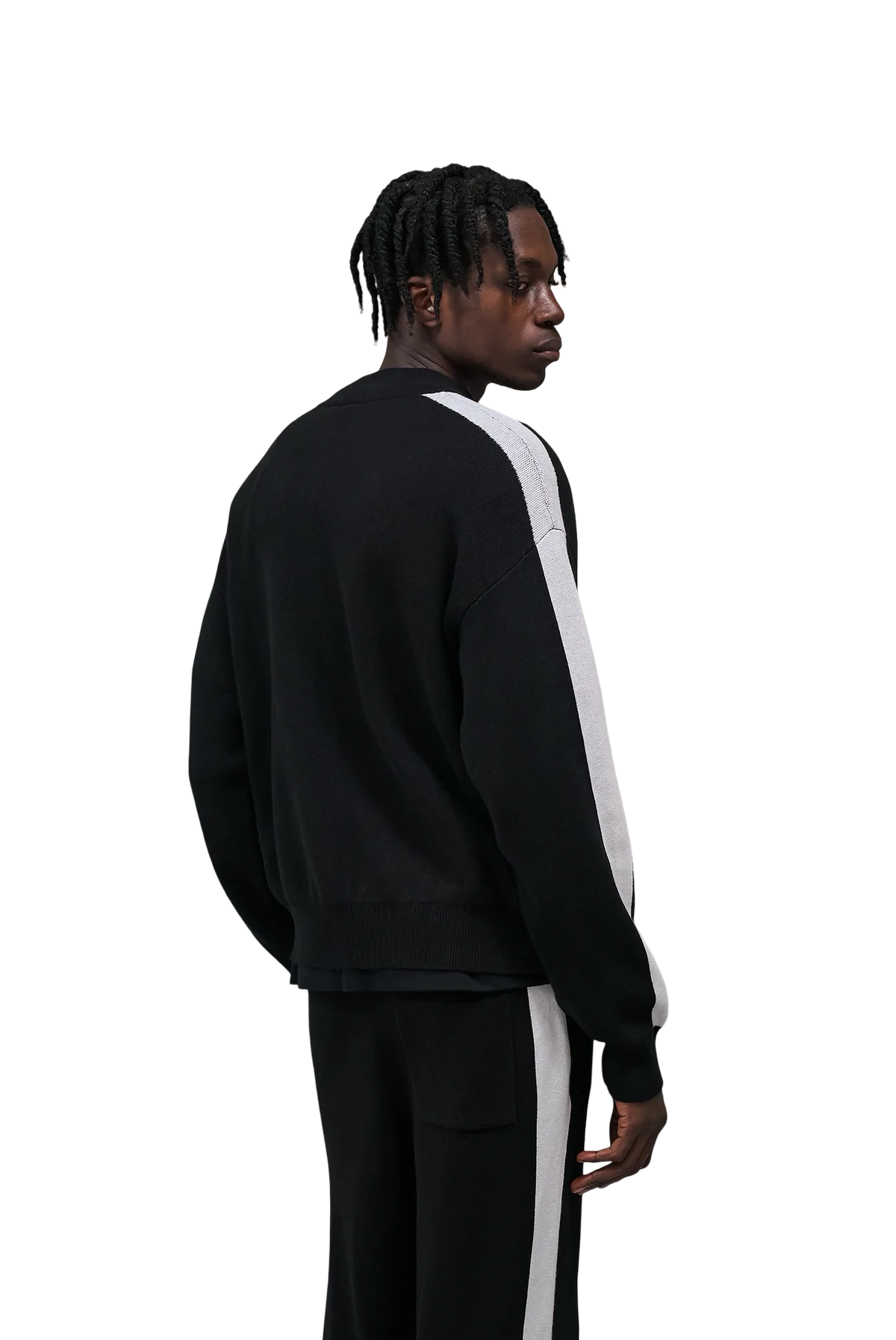 THE COUTURE CLUB SIDE STRIPPED KNITTED TRACK JACKET