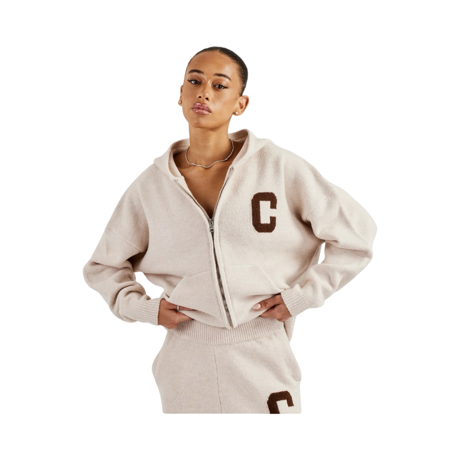 CERNUCCI HOODED KNIT ZIP JACKET