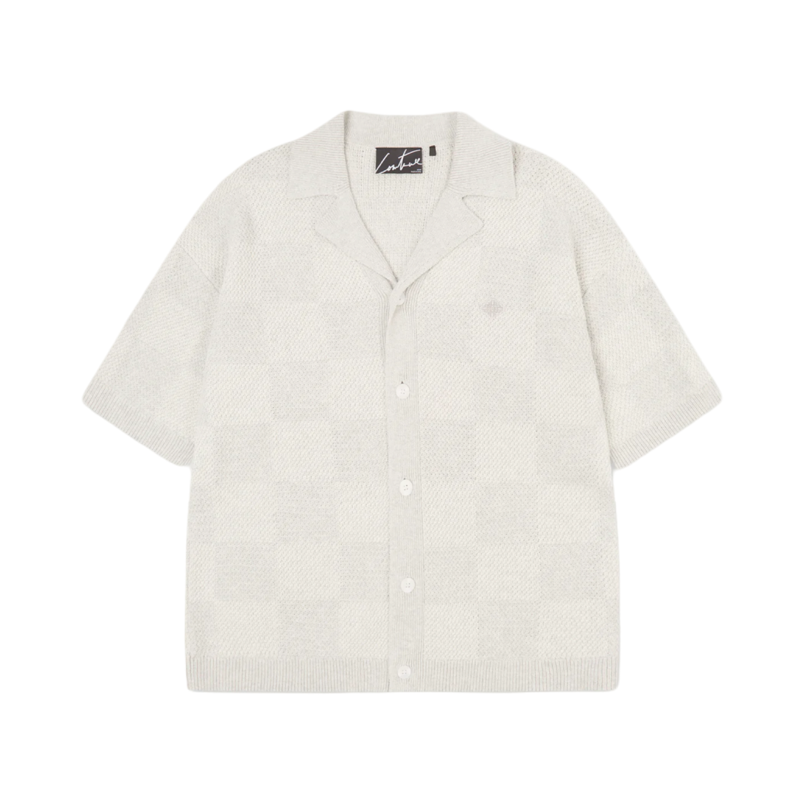 THE COUTURE CLUB KNITTED CHECKERBOARD SHIRT