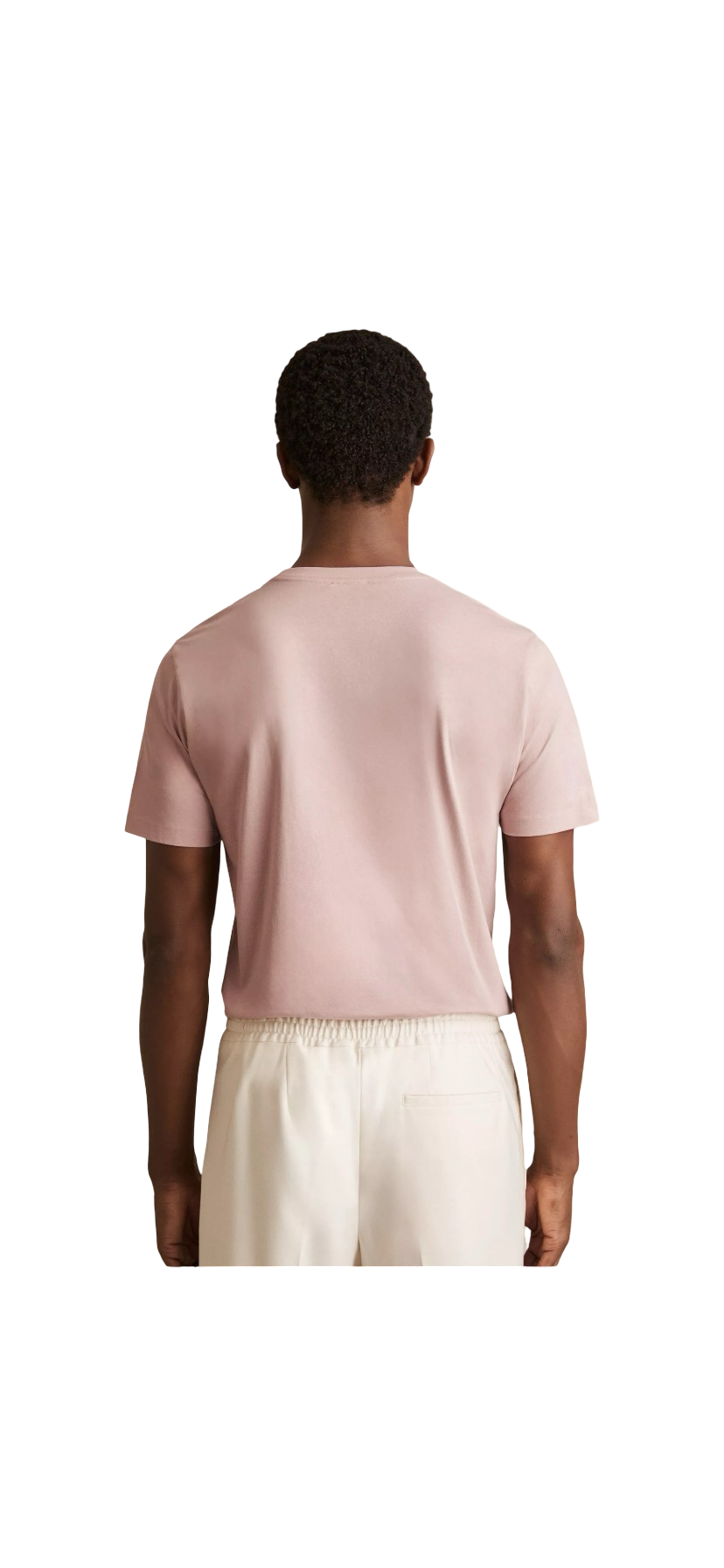REISS BLESS COTTON CREW NECK T-SHIRT SOFT PINK