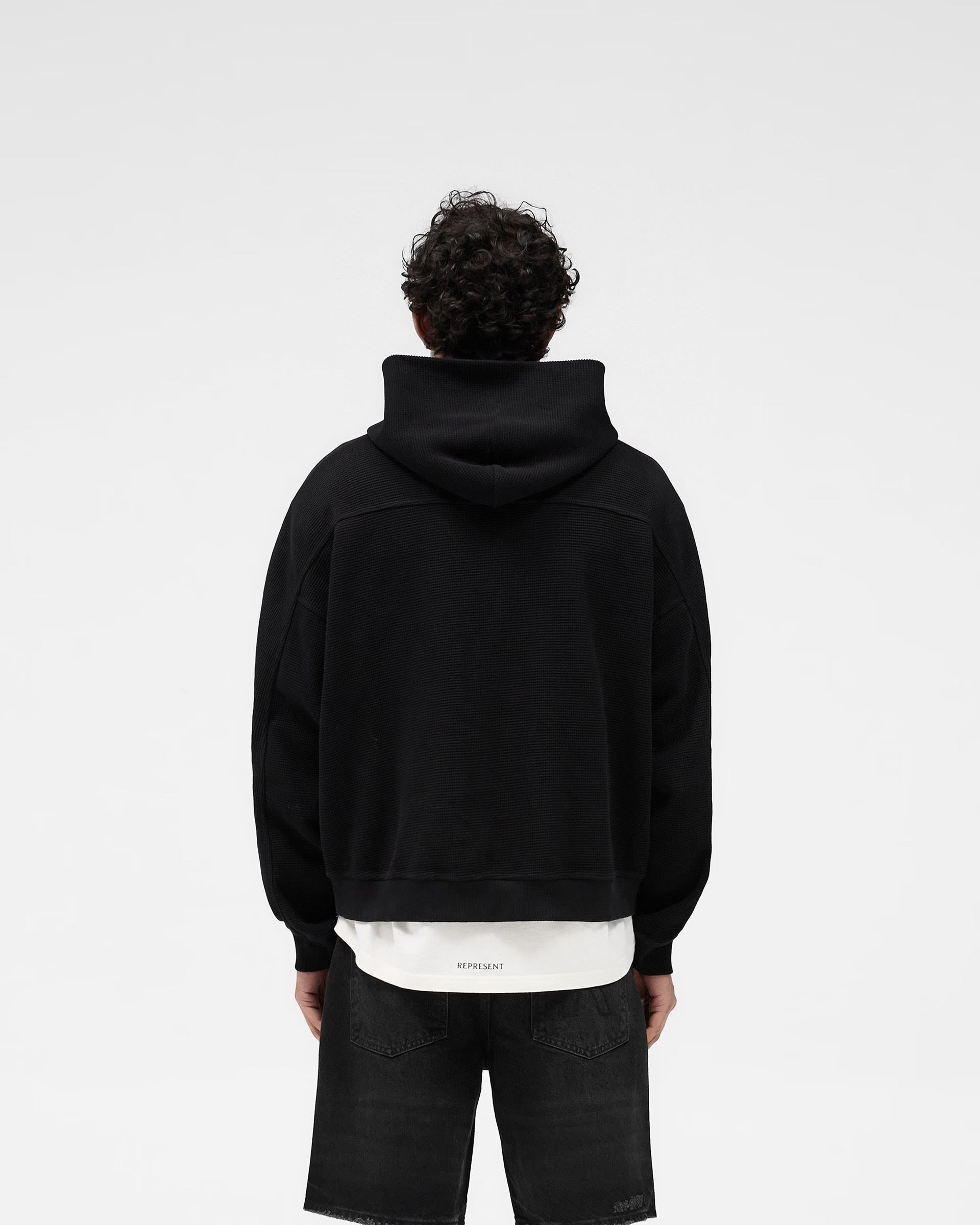 REPRESENT WAFFLE ZIP THROUGH HOODIE
